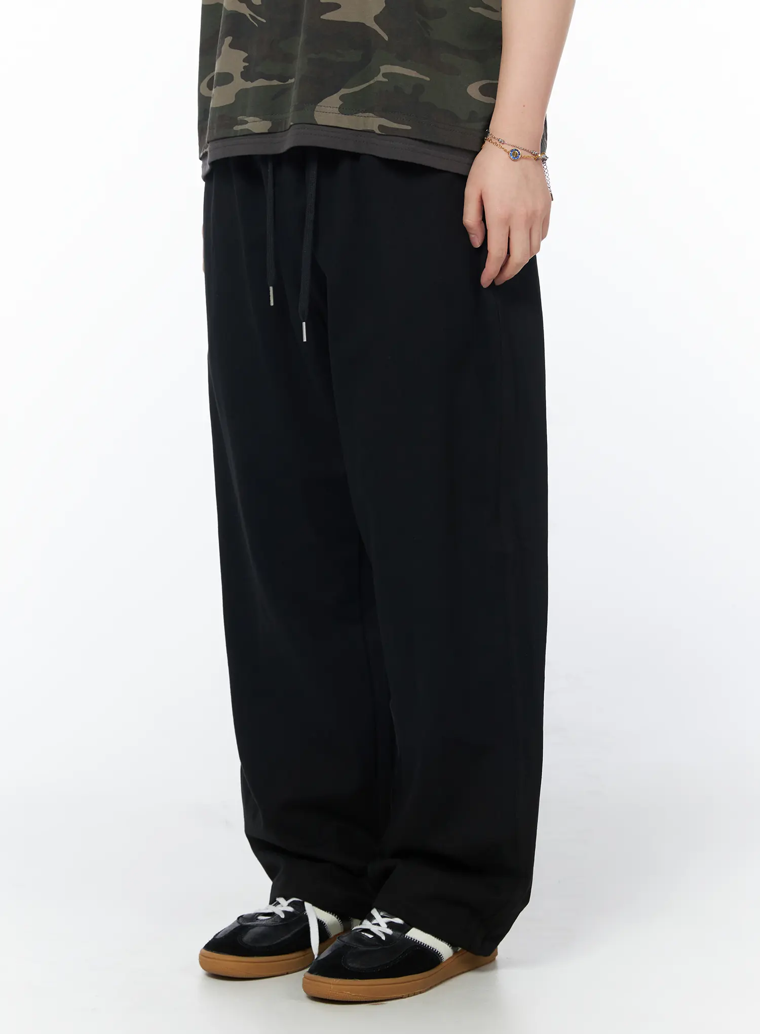 Men's Relaxed-Fit Track Pants (Black) IY522 - Image 3