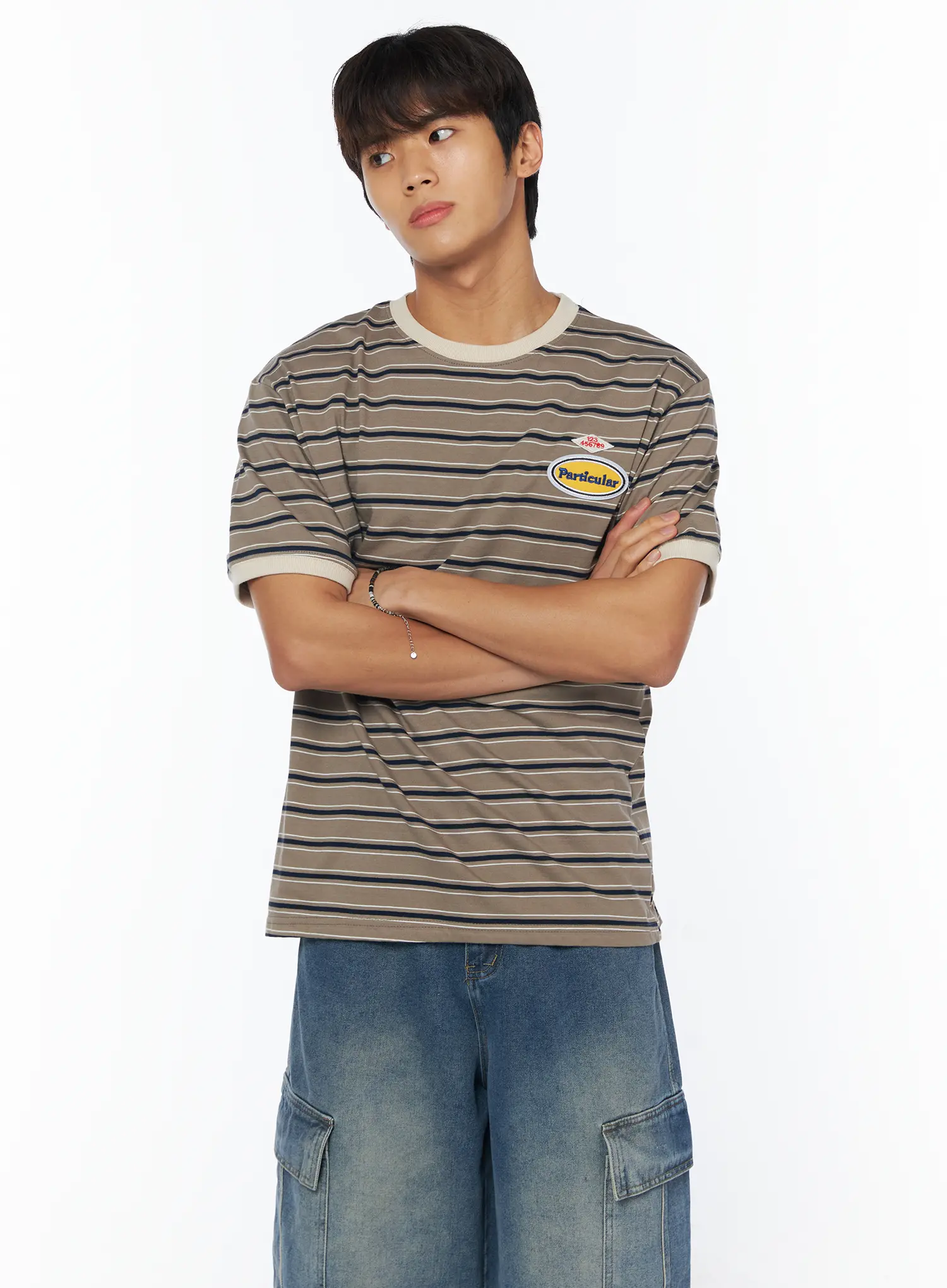 Men's Retro Striped T-Shirt IU503