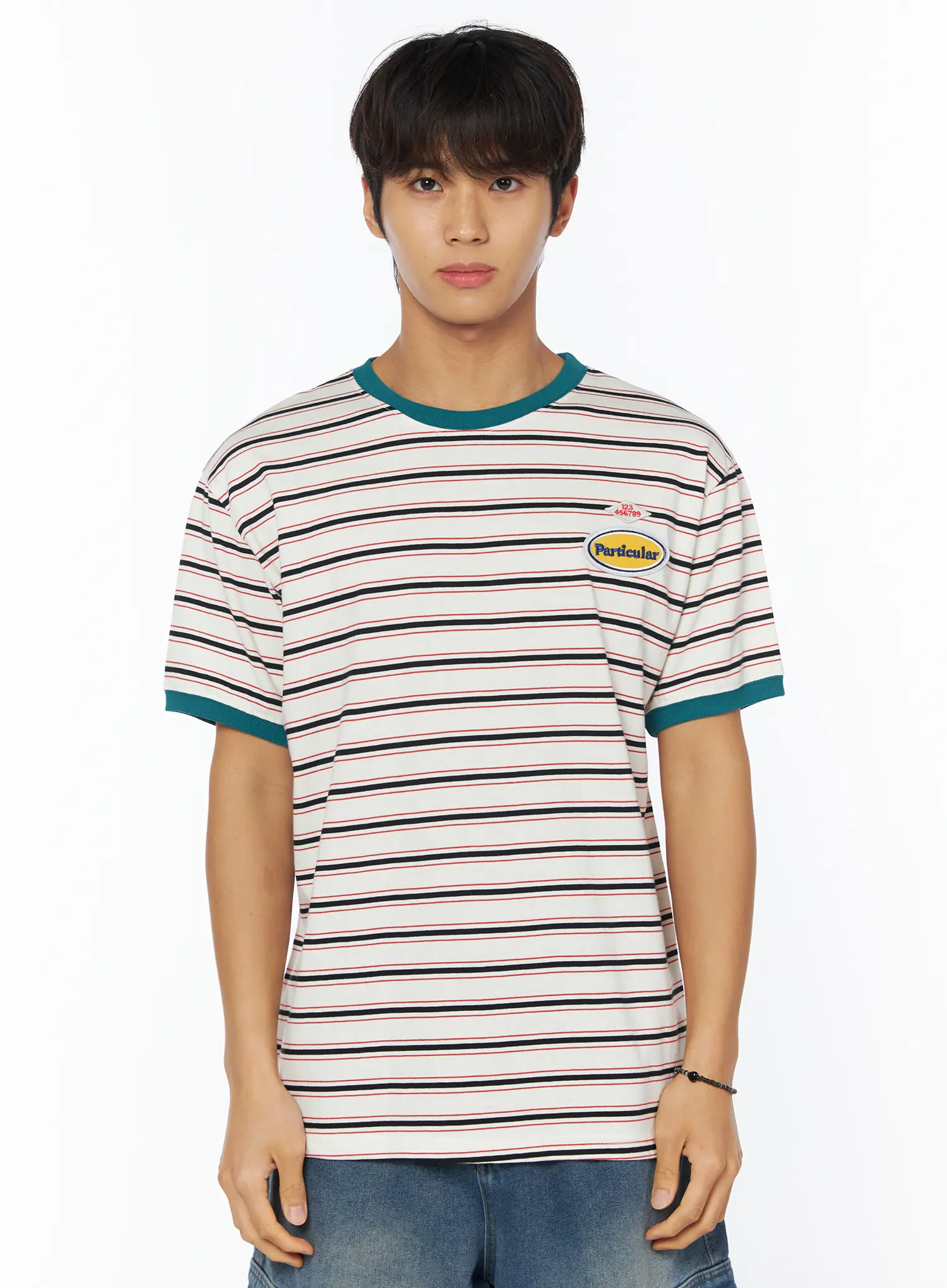 Men's Retro Striped T-Shirt IU503 - Image 10