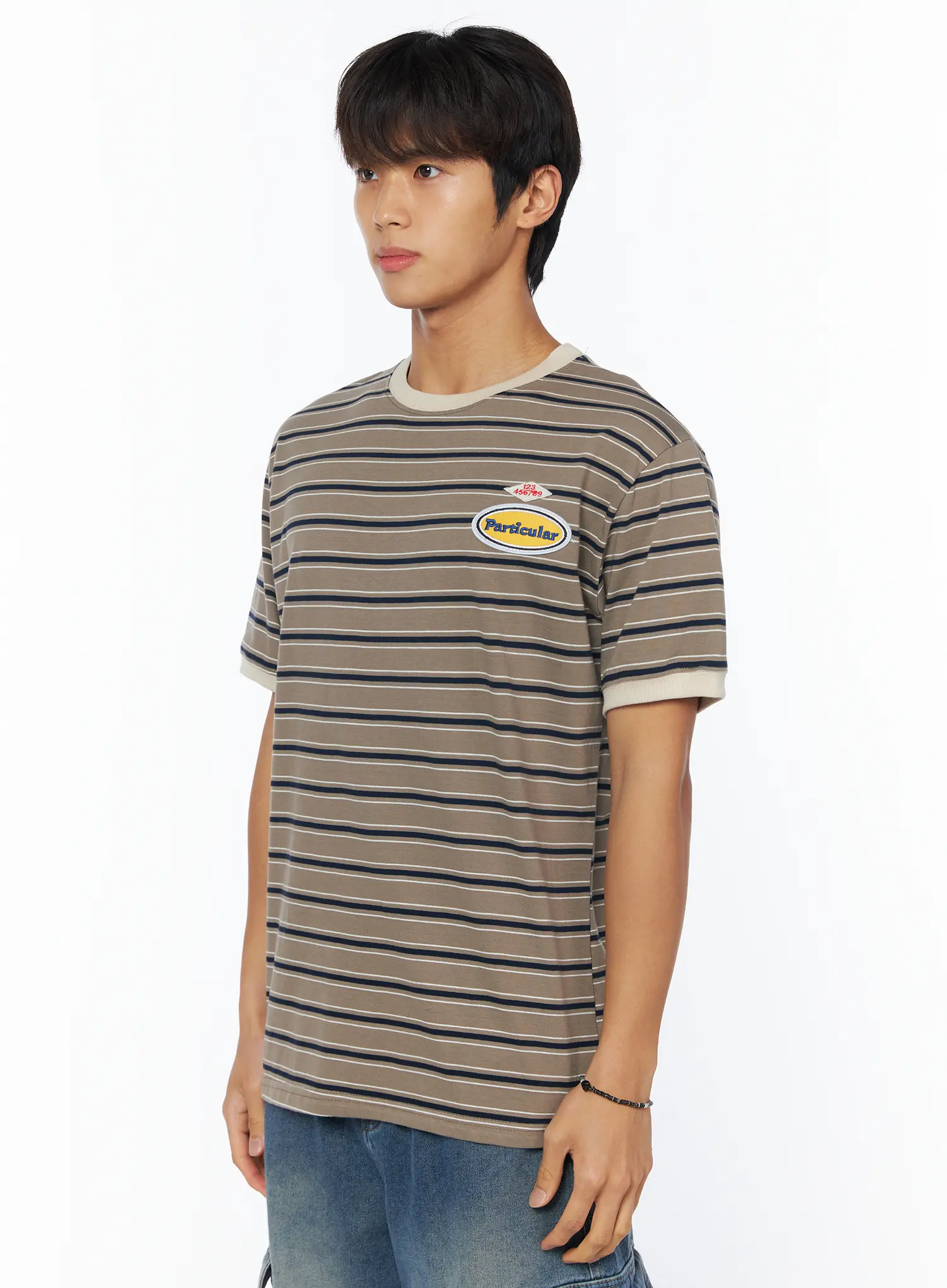 Men's Retro Striped T-Shirt IU503 - Image 5
