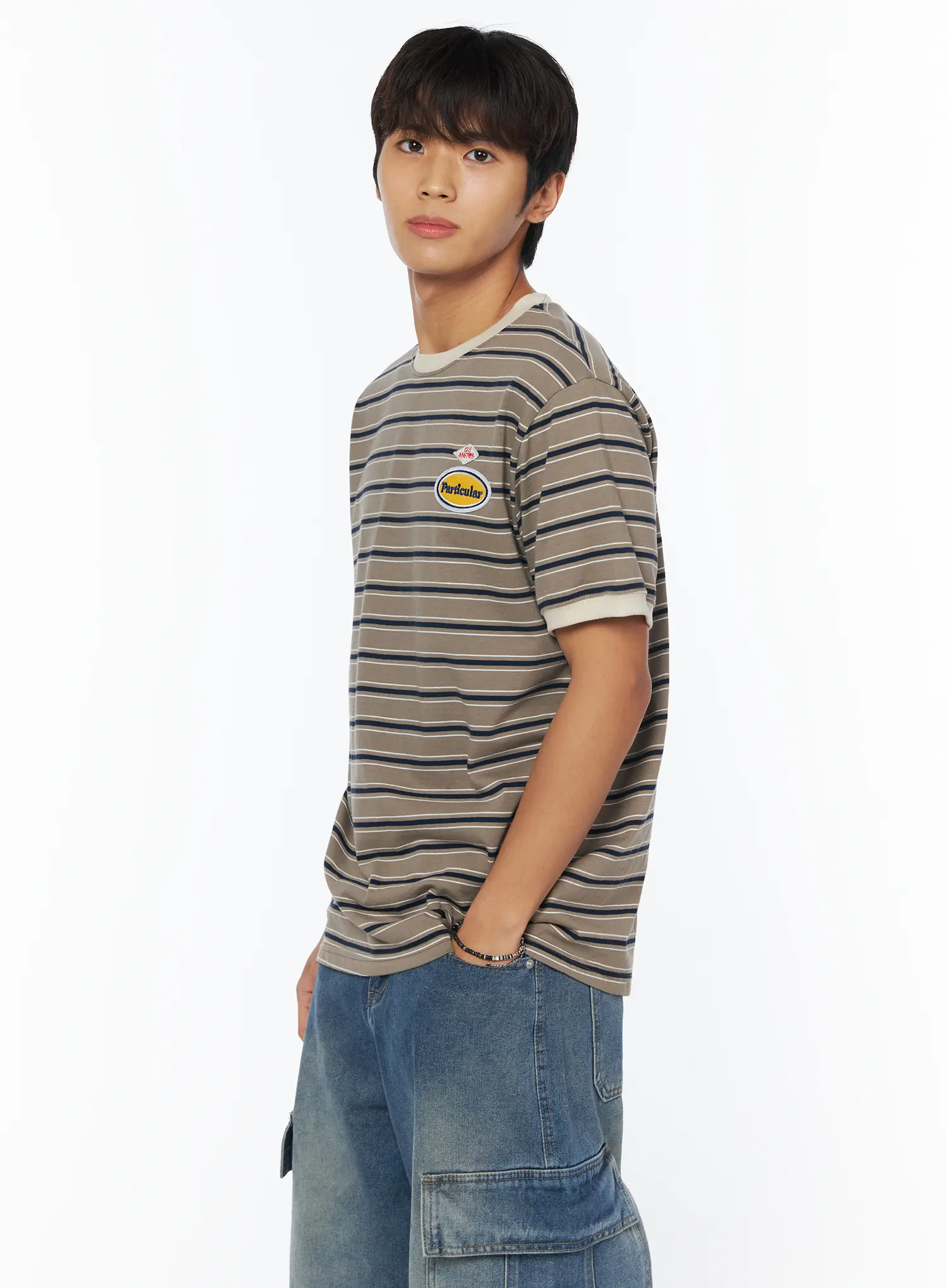 Men's Retro Striped T-Shirt IU503 - Image 7
