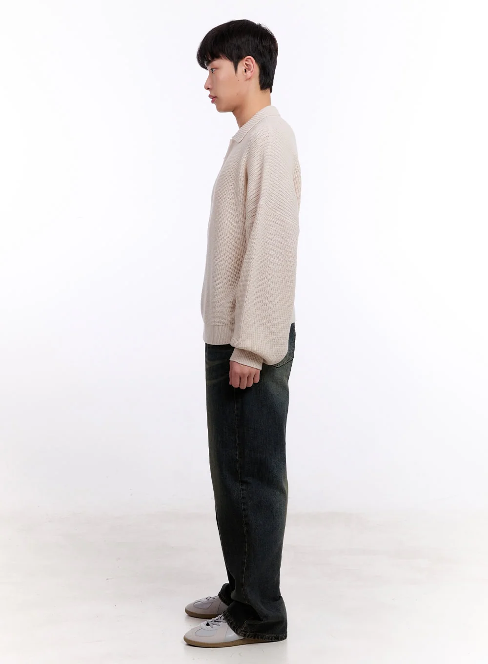 Men's Ribbed Half-Zip Sweater IM512 - Image 11