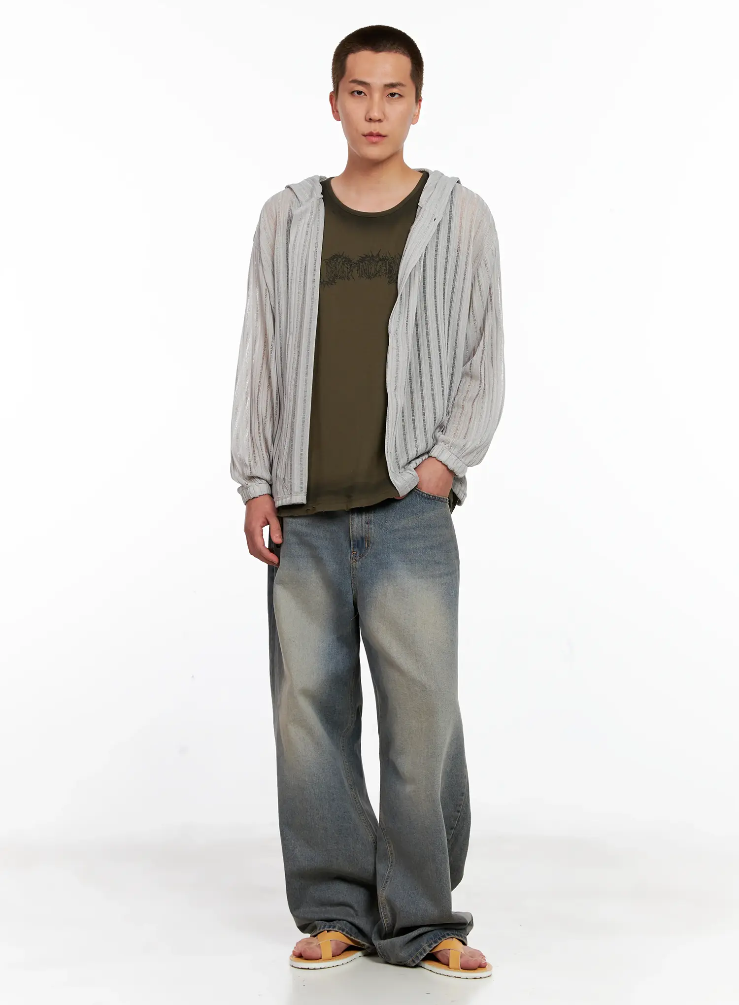 Men's Ribbed Knit Sweater IG511 - Image 8