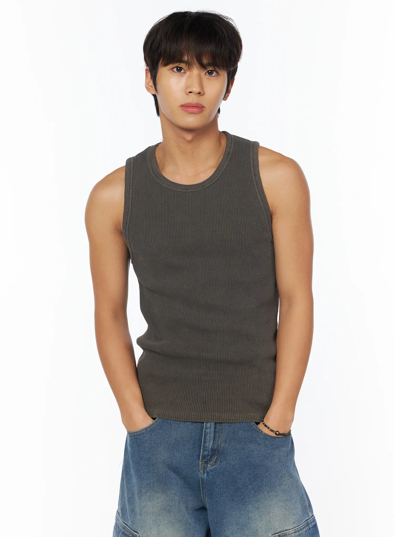 Men's Ribbed Sleeveless Shirt IU503 - Image 9