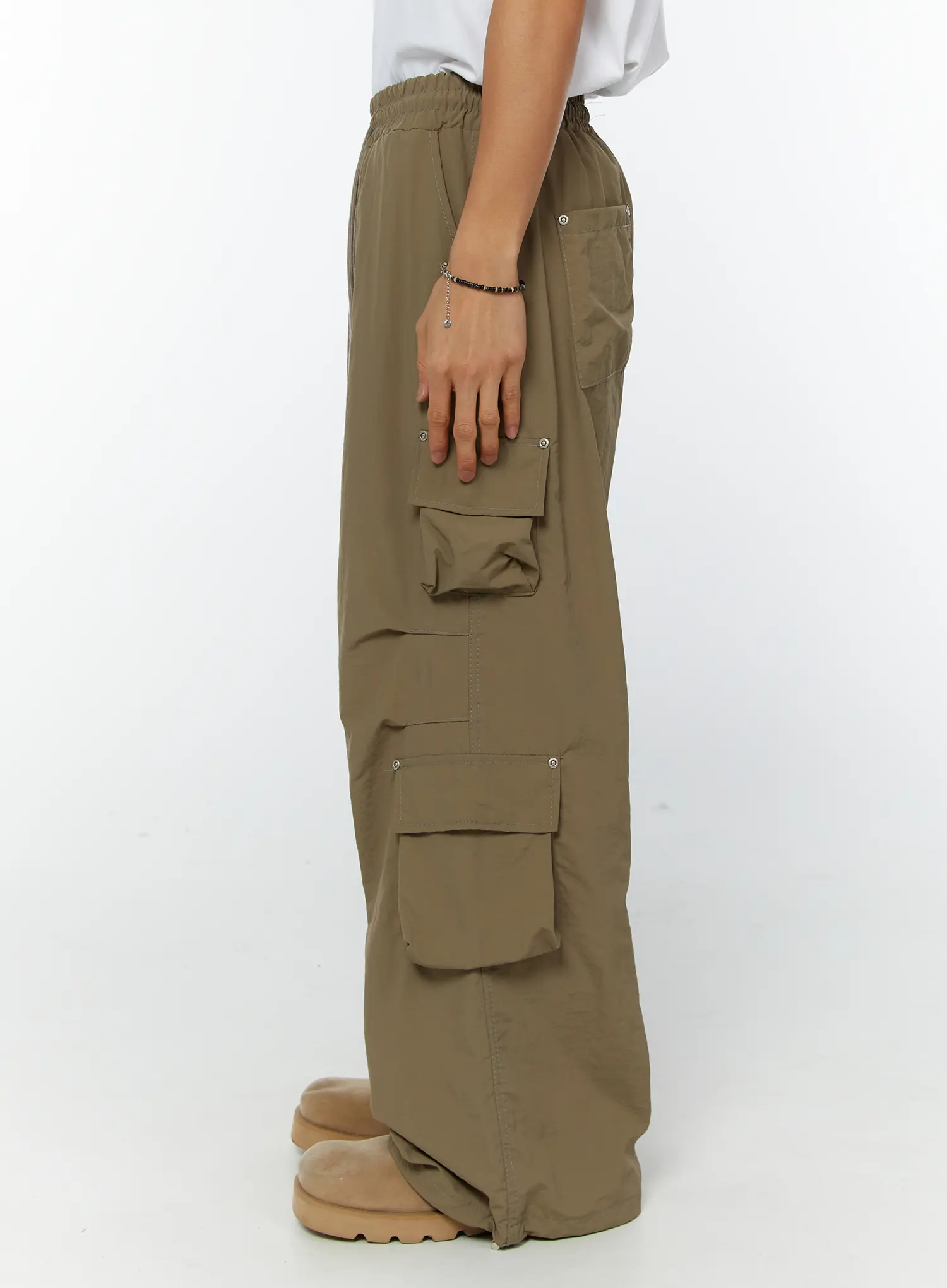 Men's Rivet String Cargo Pants IY508 - Image 6