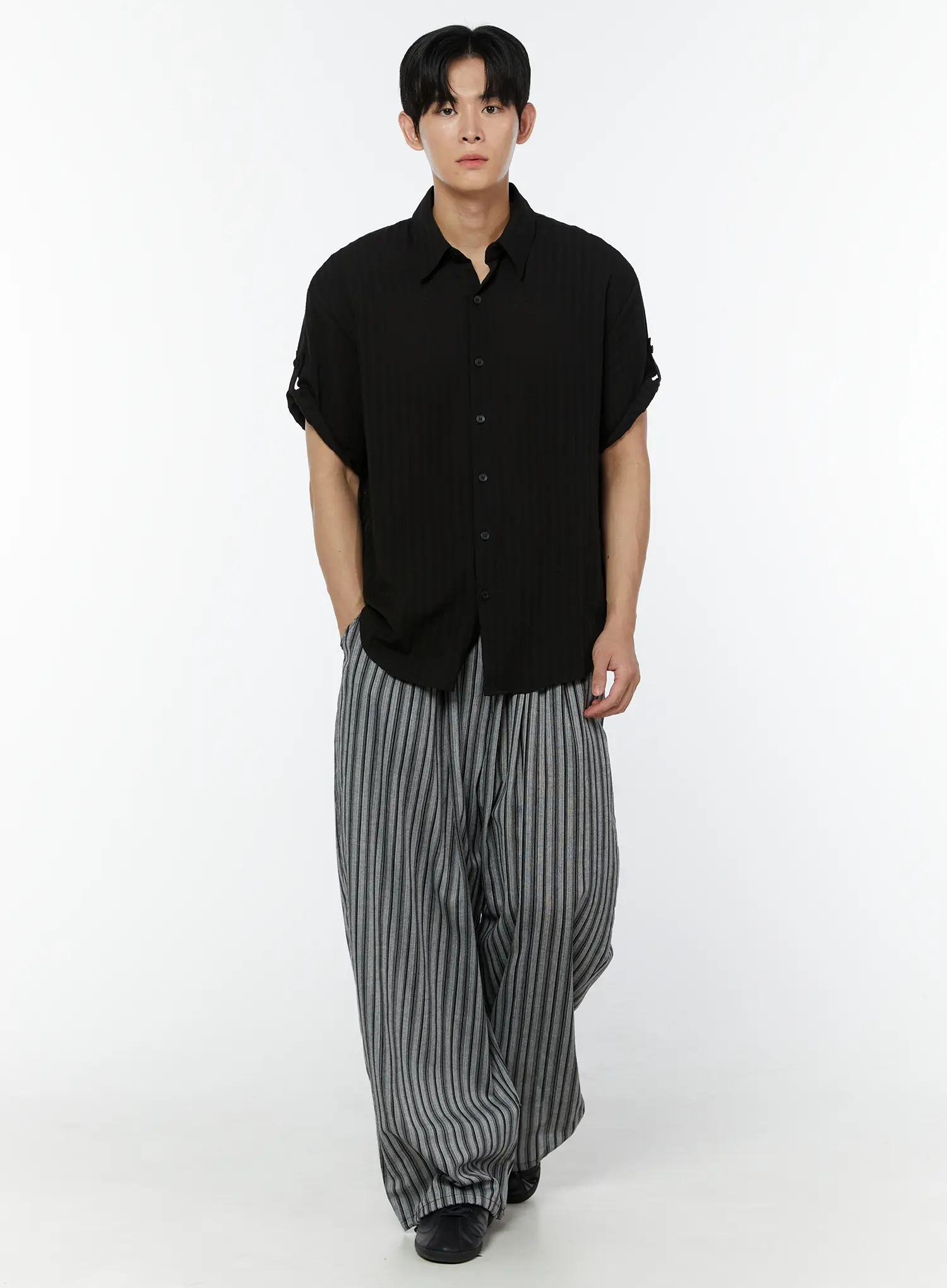 Men's Roll Up Sleeve Shirt IU504 - Image 7