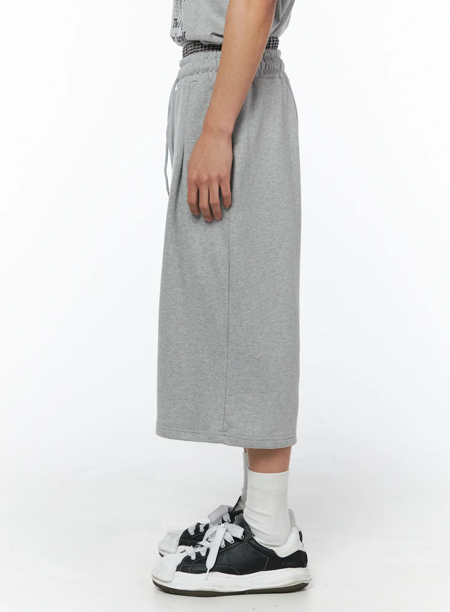 Men's Sagging Bermuda Sweat Shorts (Gray) IU510 - Image 6