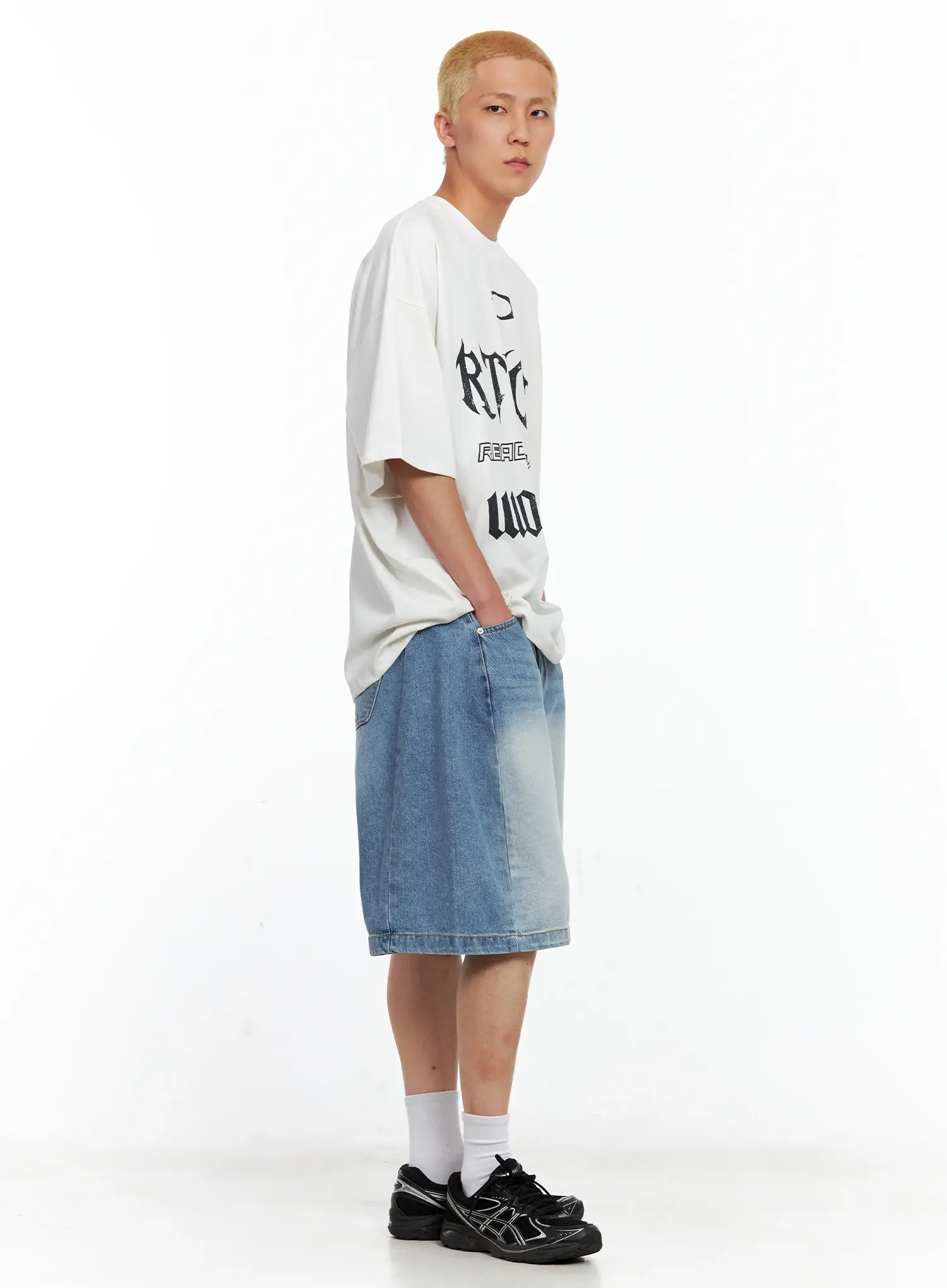 Men's Side-Drape Denim Jorts IL514 - Image 12