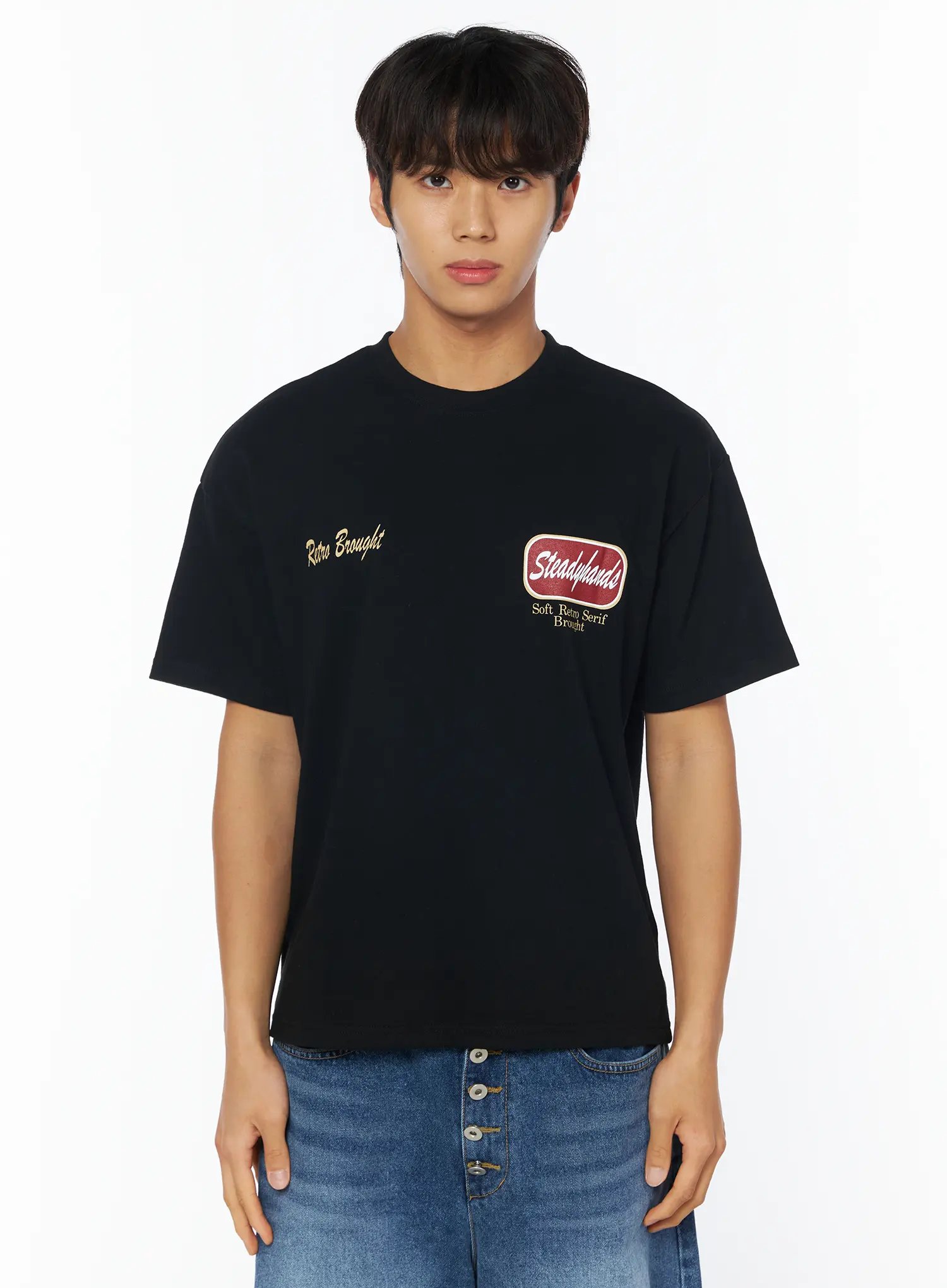 Men's Simple Retro Graphic T-Shirt IY529 - Image 8