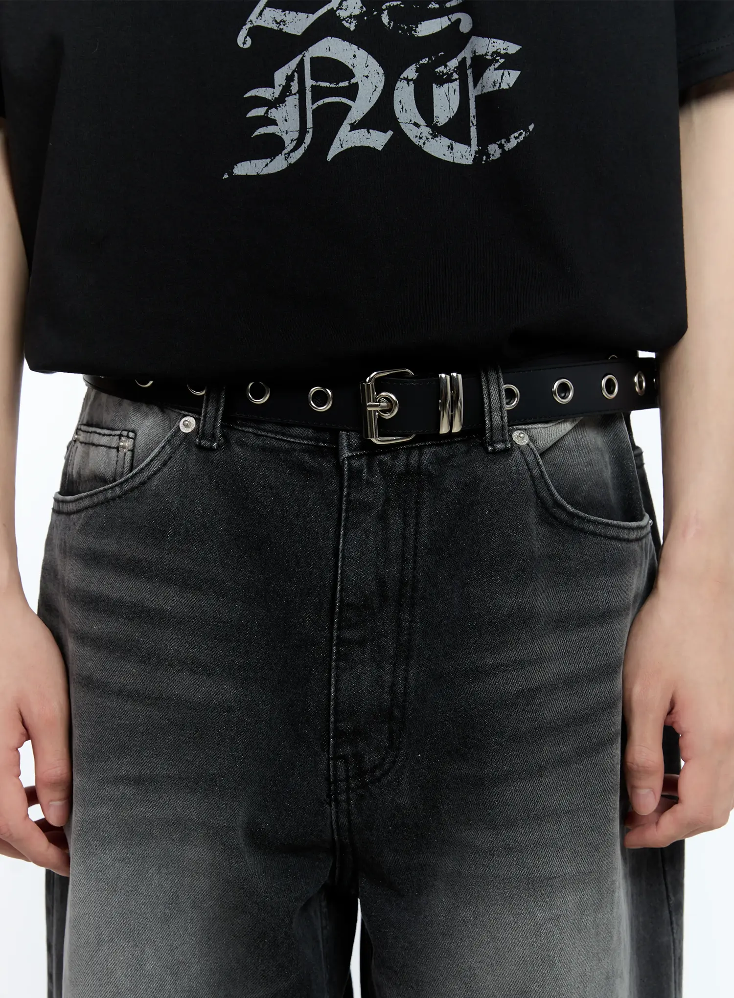 Men's Single-Eyelet Belt IL529 - Image 3