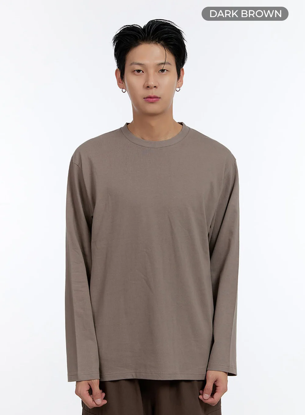 Men's Soft Round Neck Long Sleeve T-Shirt IO428 - Image 13