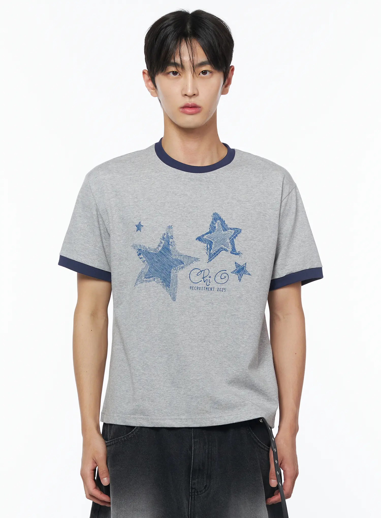 Men's Star Graphic Ringer Tee IU510 - Image 10