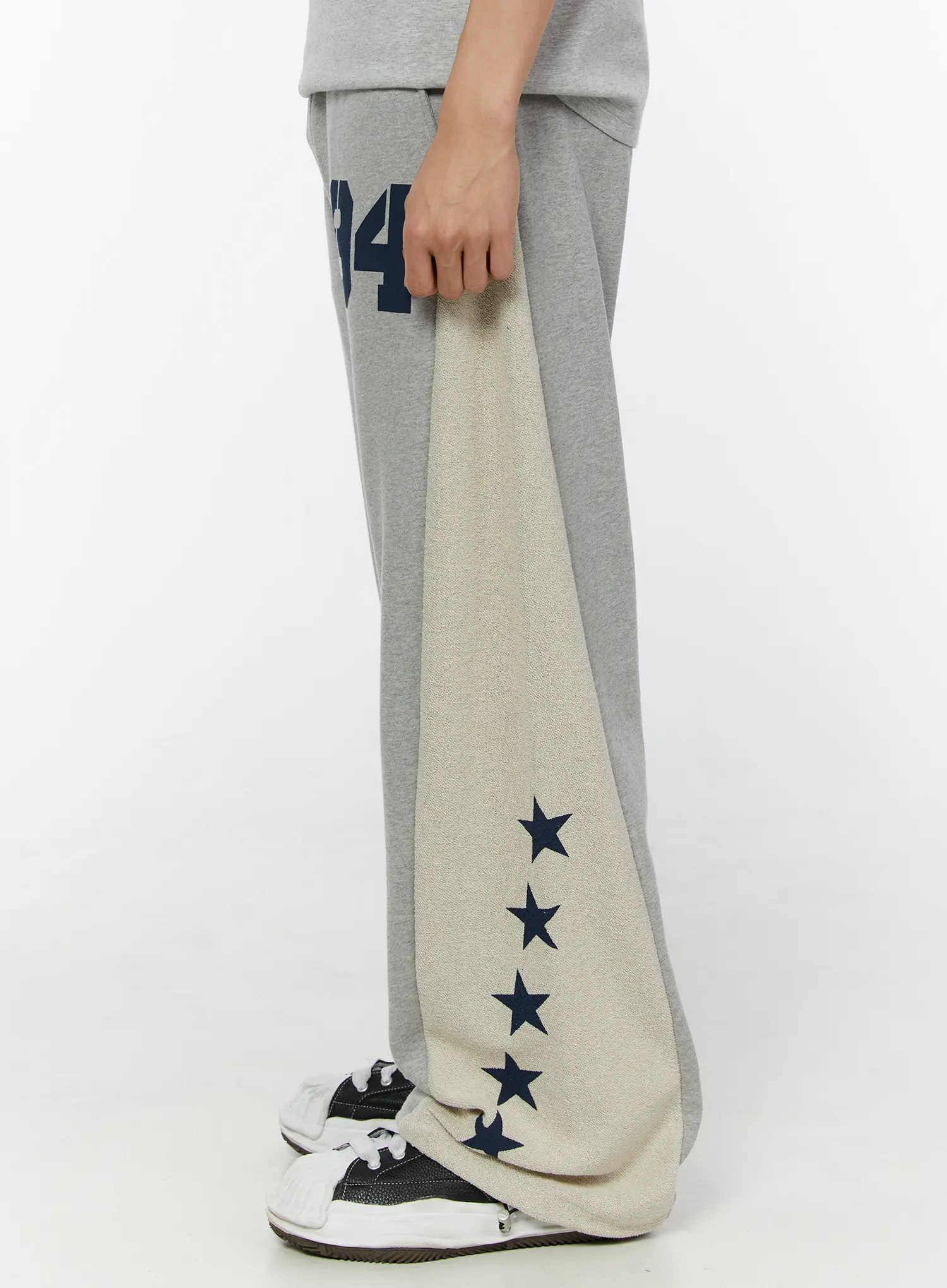 Men's Star String Sweatpants (Gray) IU518 - Image 2