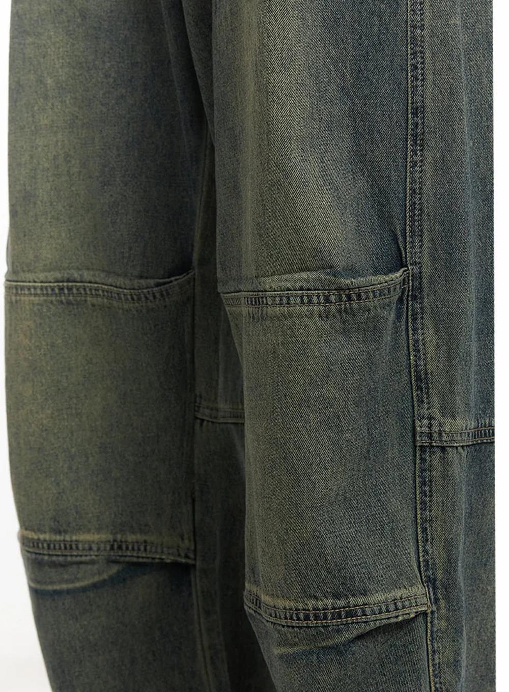 Men's Stitched Wide-Leg Jeans IA511 - Image 5