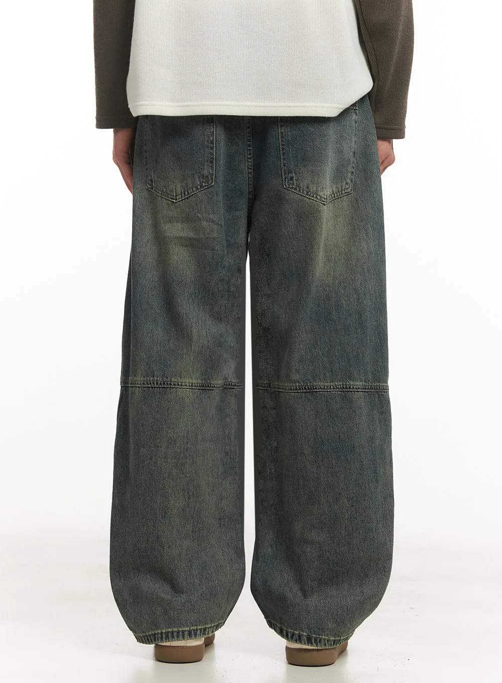 Men's Stitched Wide-Leg Jeans IA511 - Image 7