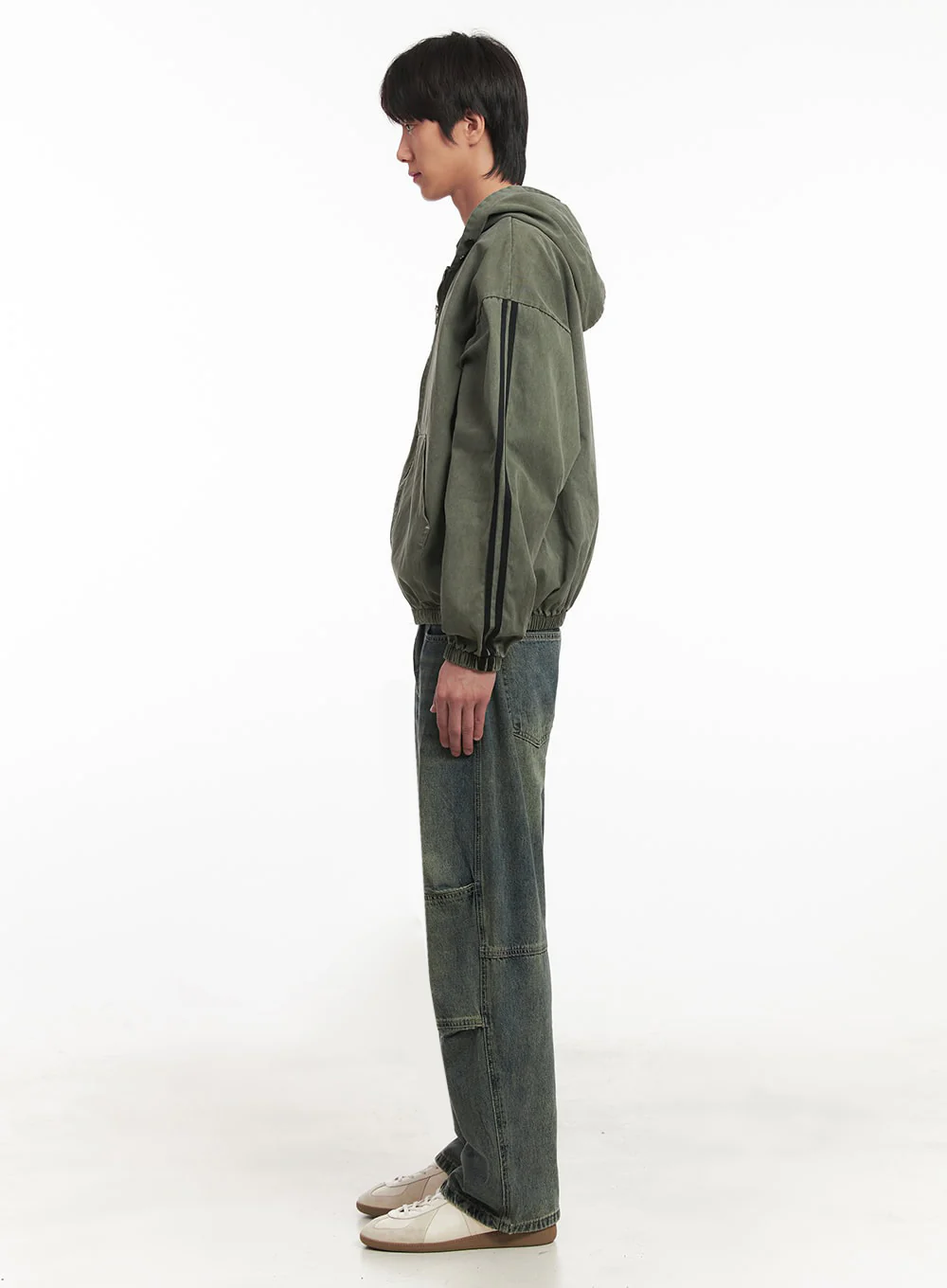 Men's Stitched Wide-Leg Jeans IA511 - Image 9