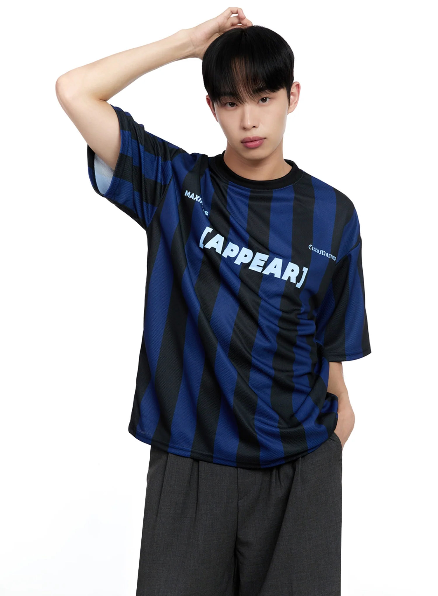 Men's Stripe Jersey Tee IG520 - Image 7