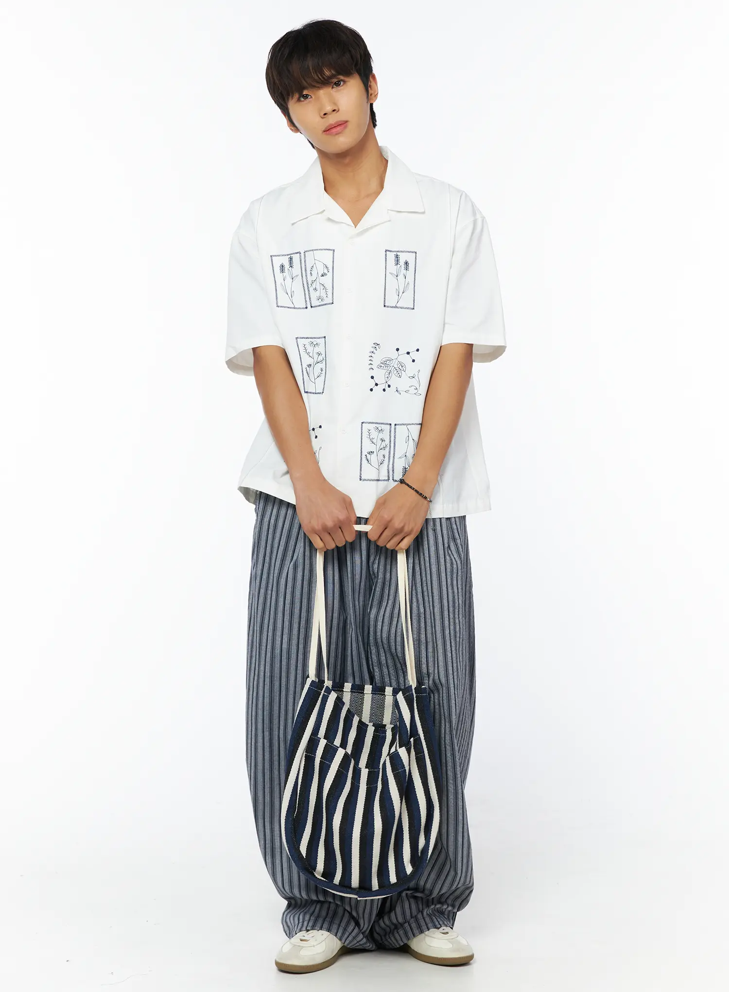 Men's Striped Balloon-Fit Pants IU503 - Image 9
