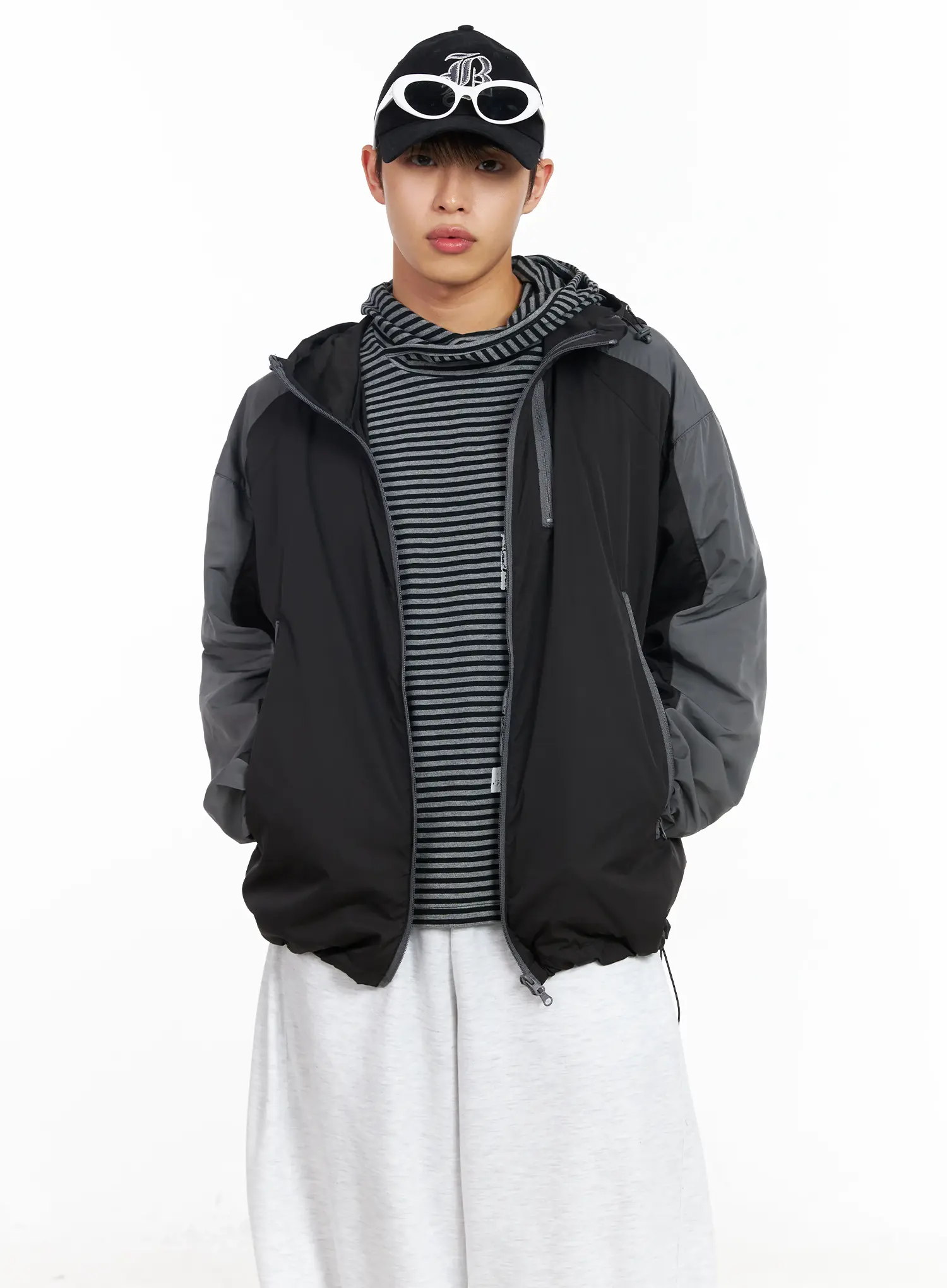 Men's Striped Graphic Hoodie IM516 - Image 11