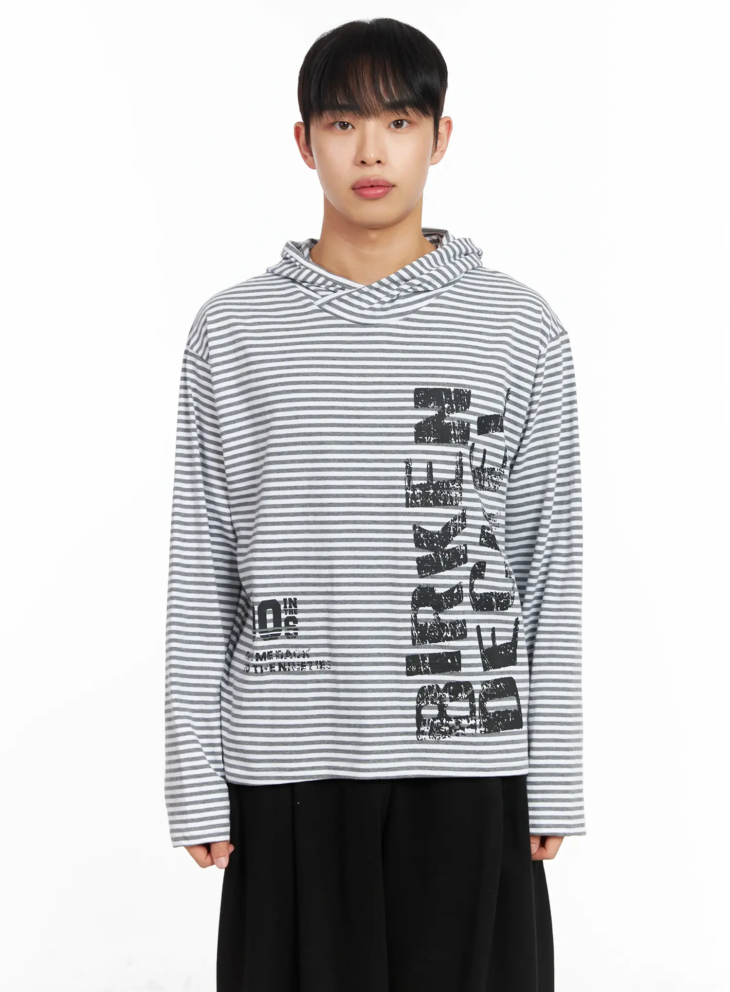 Men's Striped Graphic Hoodie IM516 - Image 13