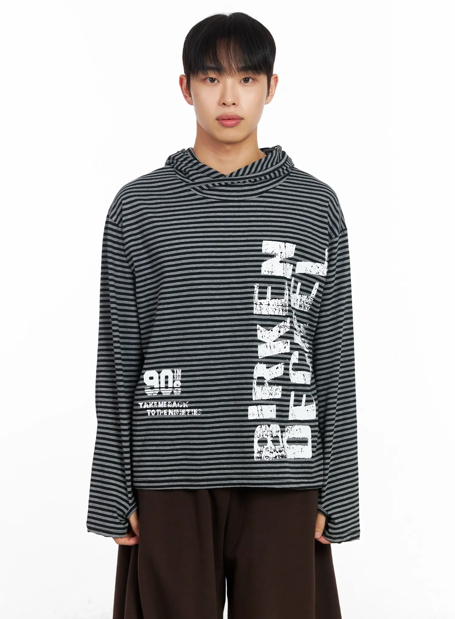 Men's Striped Graphic Hoodie IM516 - Image 16