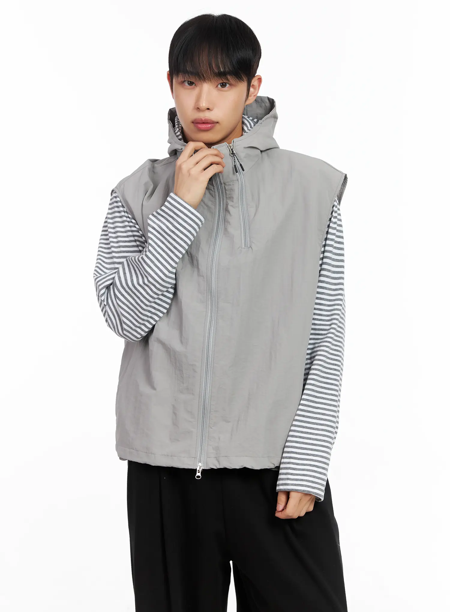 Men's Striped Graphic Hoodie IM516 - Image 9