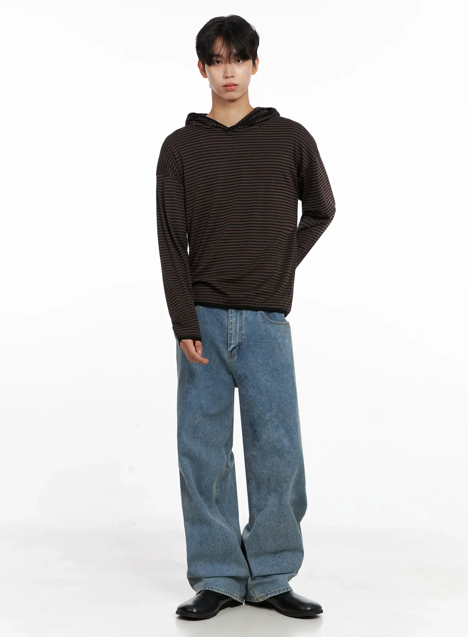 Men's Striped Hooded Long Sleeve IO517 - Image 13