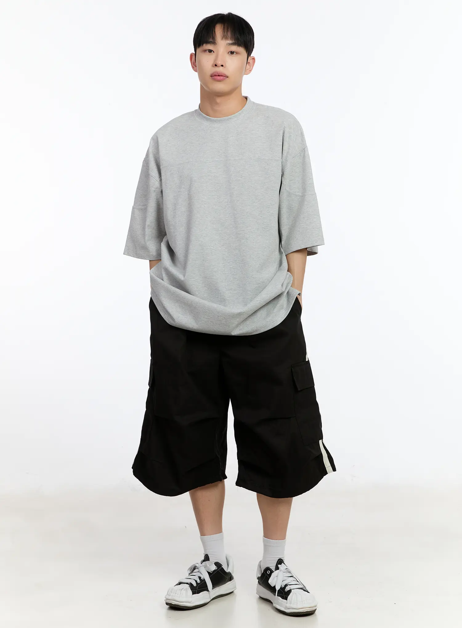 Men's Striped Pocket Track Shorts IA507 - Image 11