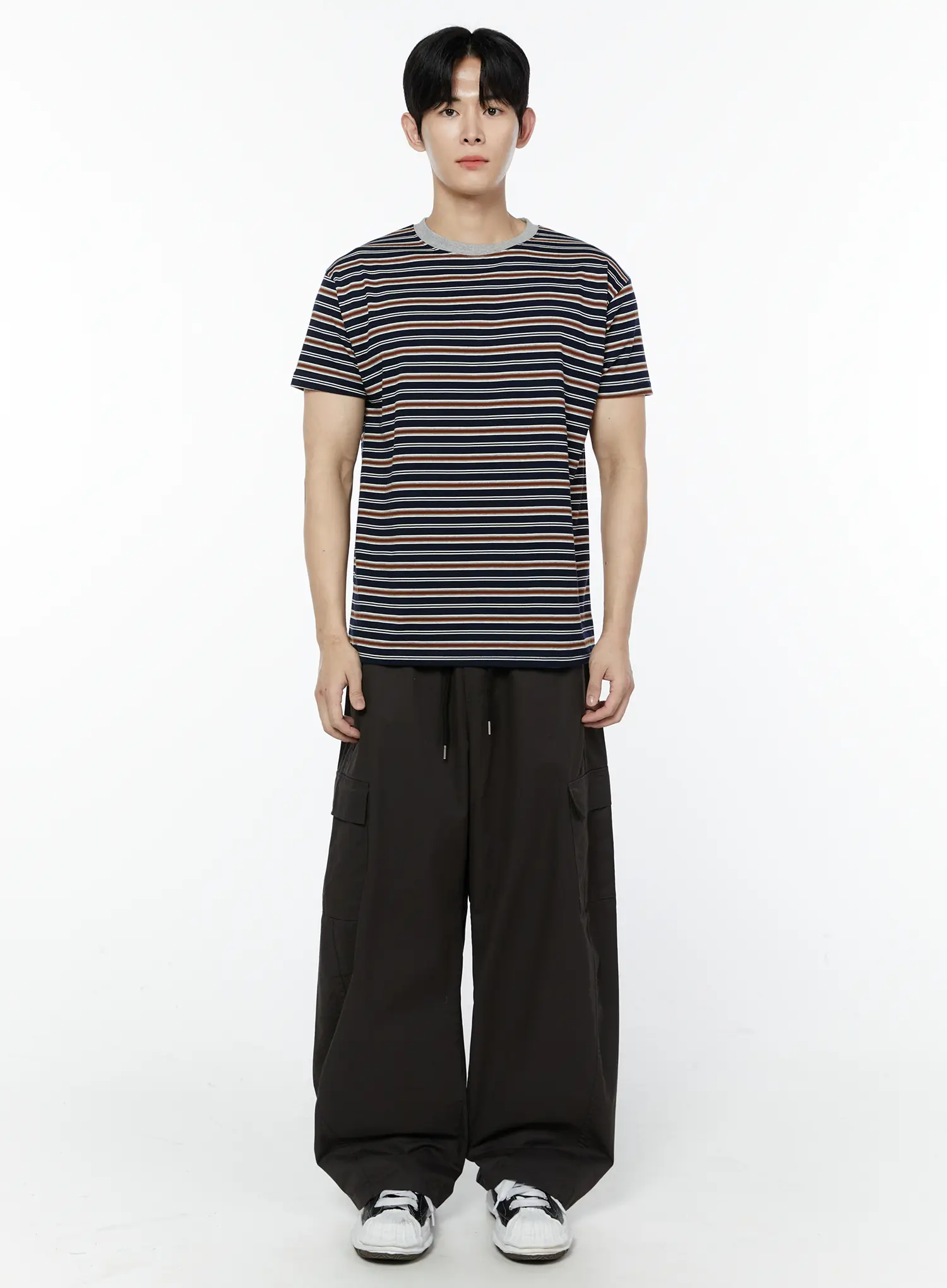 Men's Striped Short Sleeve T-Shirt IA527 - Image 4
