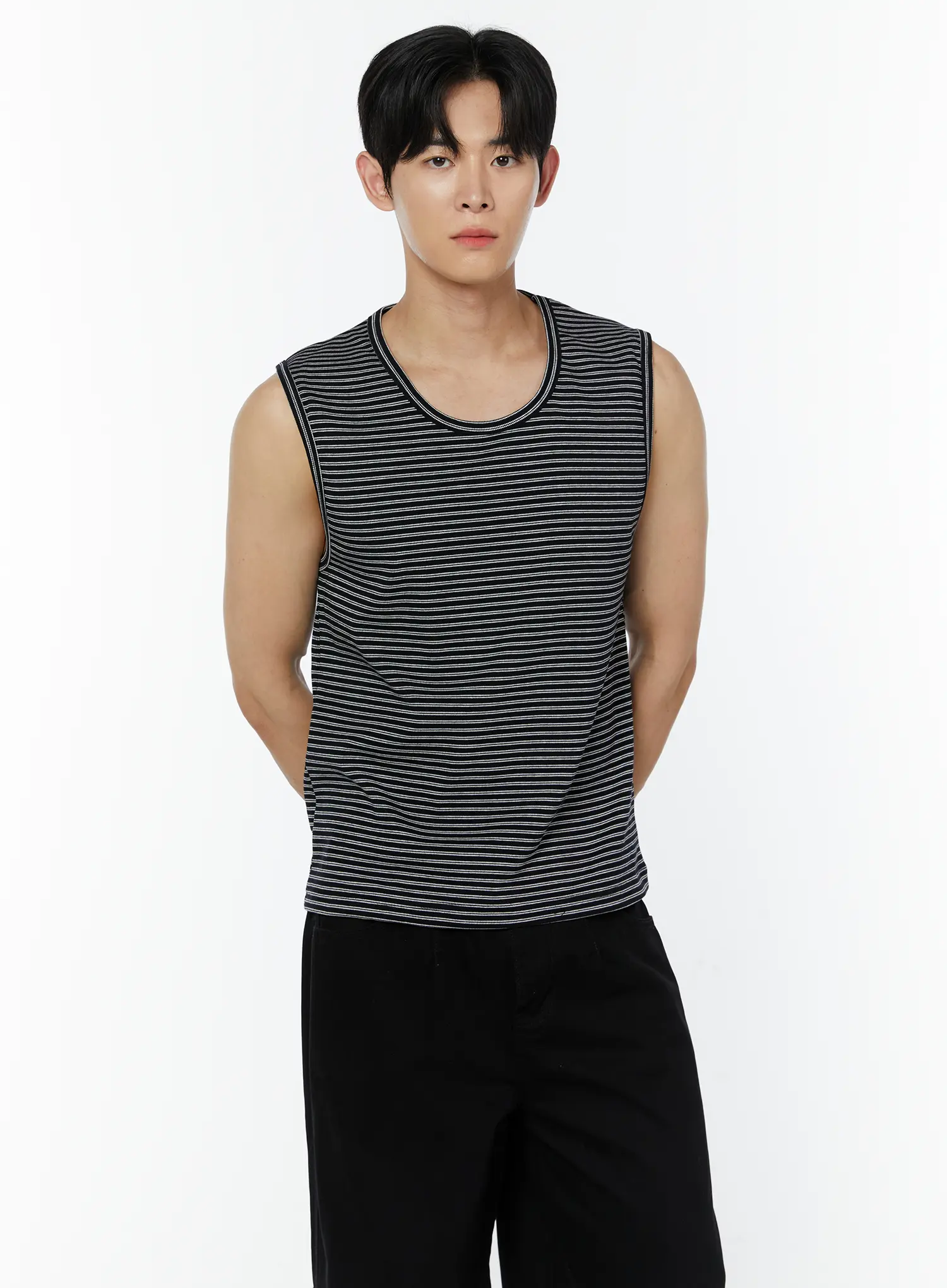 Men's Striped Sleeveless Top IU504