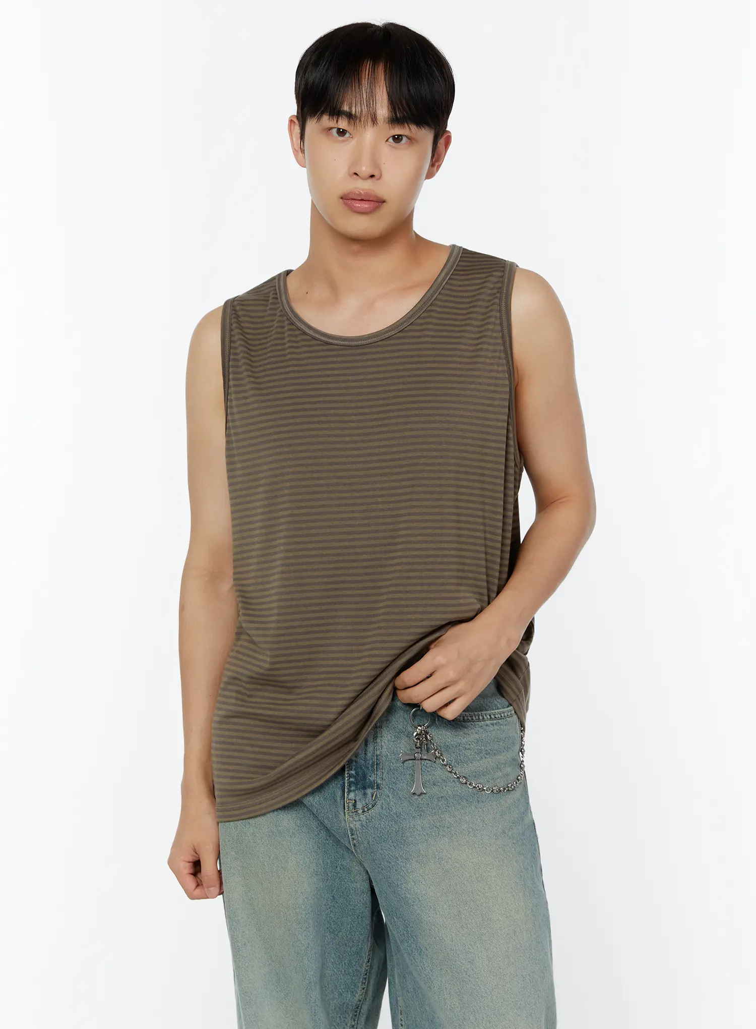 Men's Striped Tank Top IU516 - Image 6