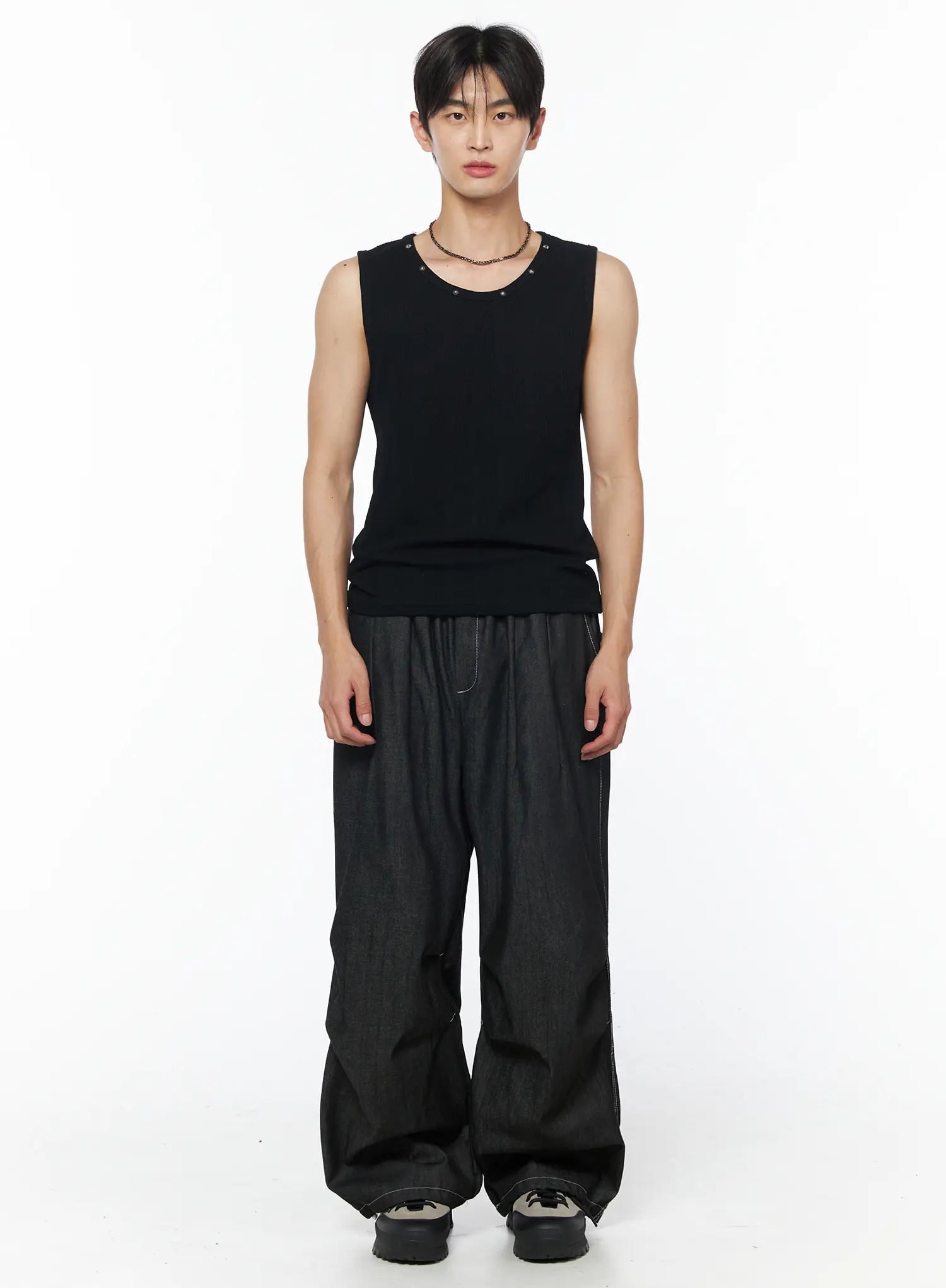 Men's Stud Detail Tank IU510 - Image 3