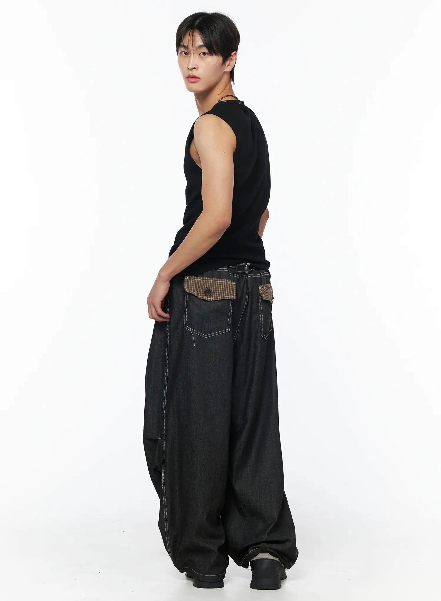 Men's Stud Detail Tank IU510 - Image 7