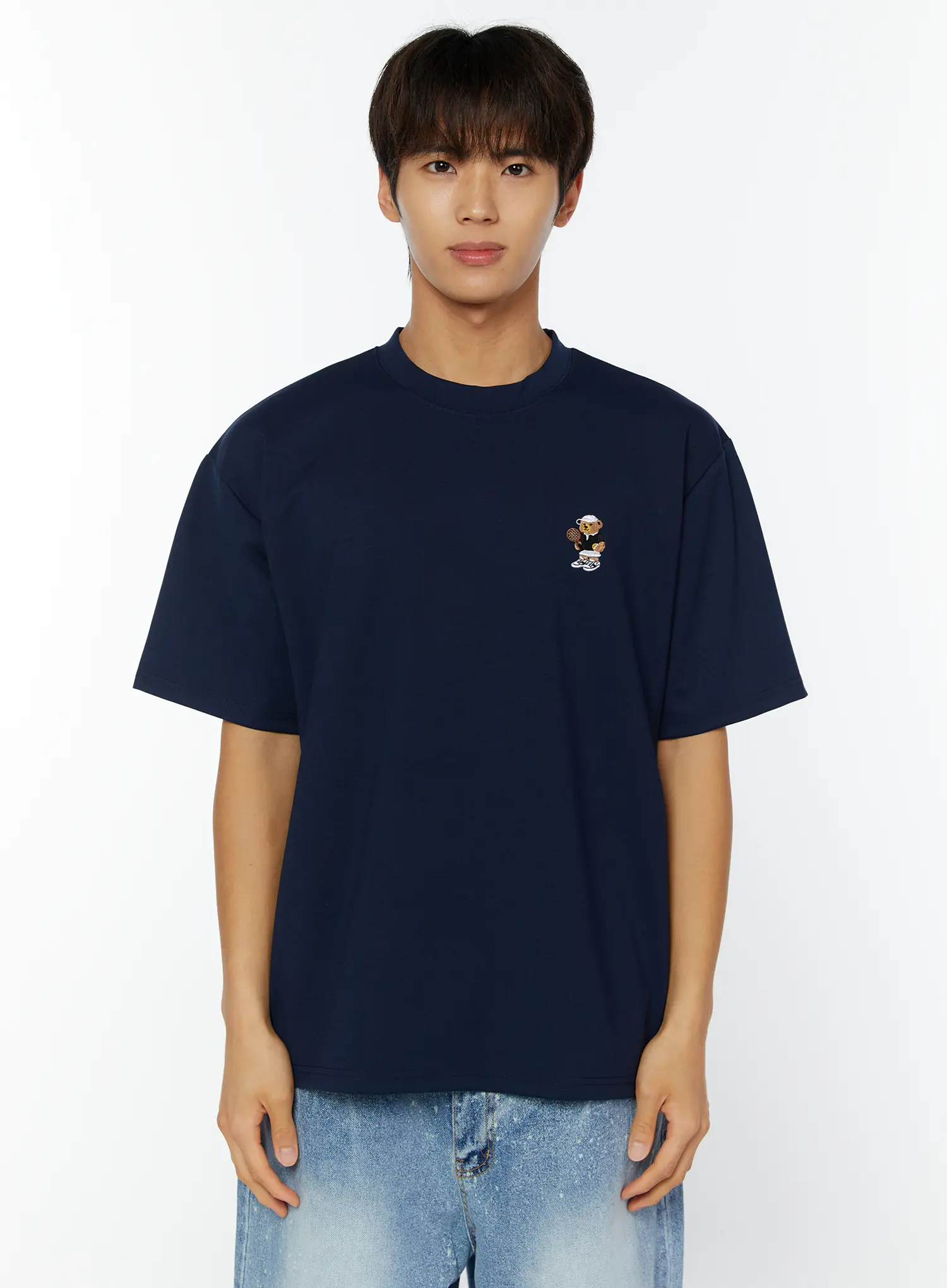 Men's Teddy Embroidered T-Shirt IY508 - Image 11