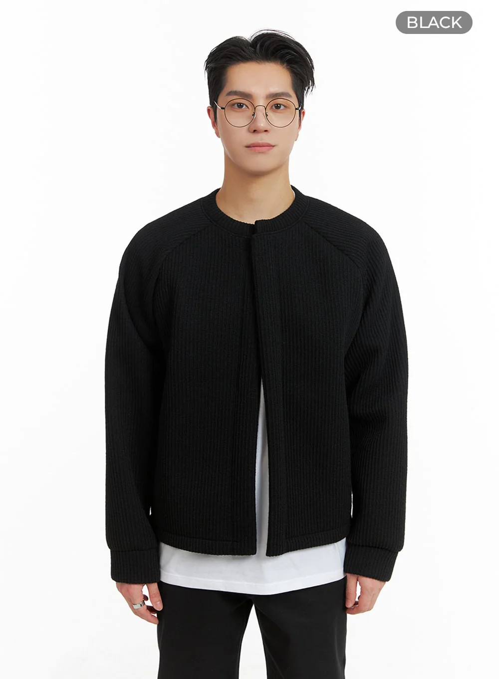 Men's Textured Knit Cardigan IA401 - Image 10