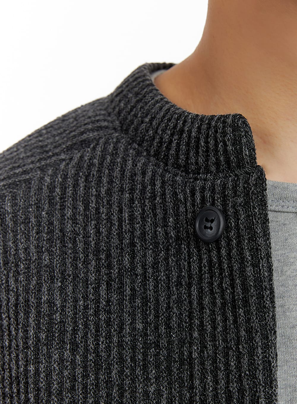 Men's Textured Knit Cardigan IA401 - Image 3