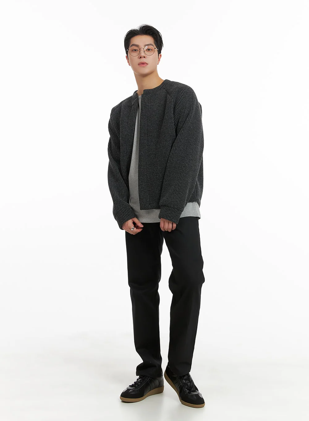 Men's Textured Knit Cardigan IA401 - Image 6
