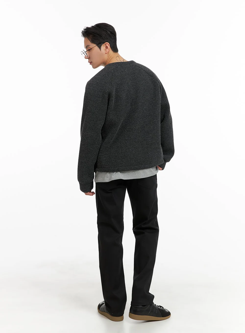 Men's Textured Knit Cardigan IA401 - Image 7