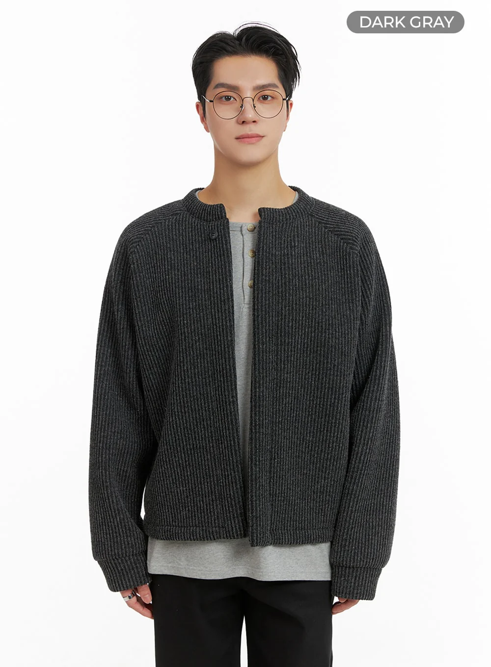 Men's Textured Knit Cardigan IA401 - Image 8