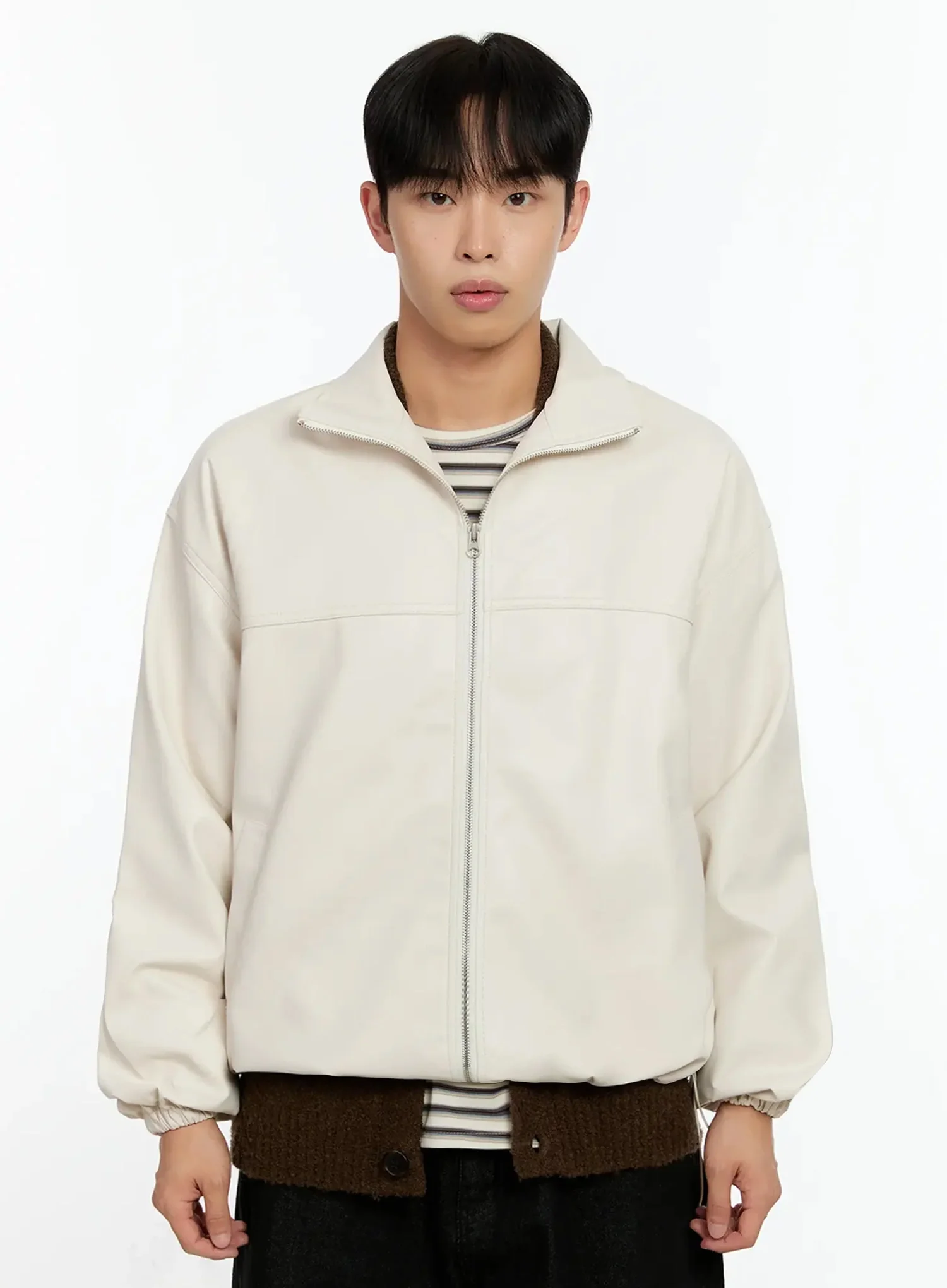 Men's Textured PU Jacket IN506 - Image 15