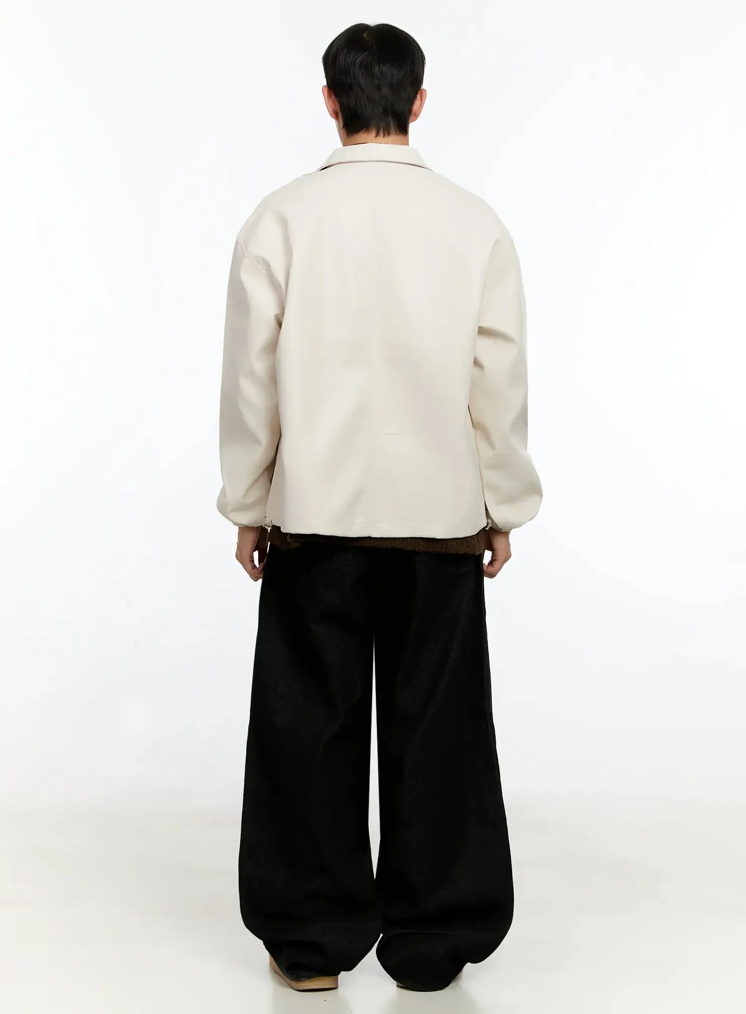 Men's Textured PU Jacket IN506 - Image 7