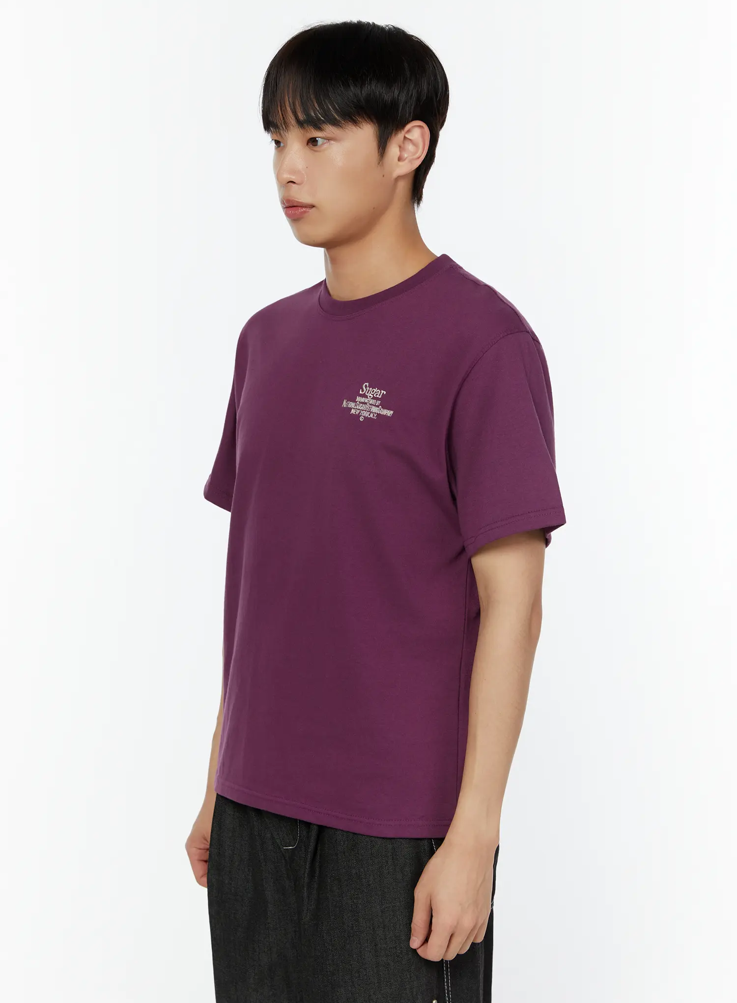 Men's Trendy Crew Neck Graphic Tee IU515 - Image 5