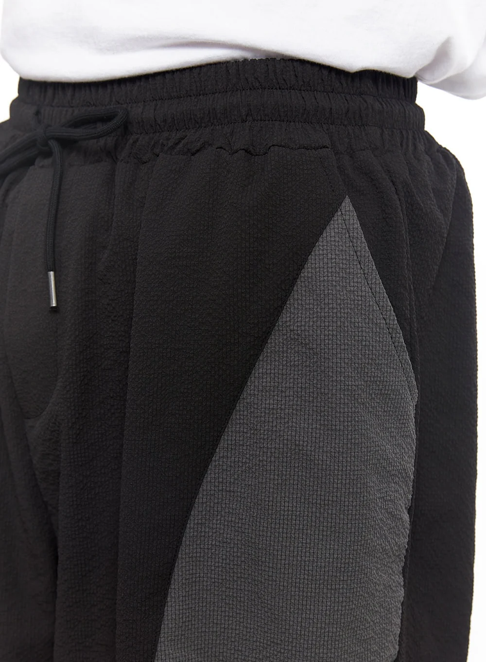 Men's Two-Tone Wide-Leg Shorts IY520 - Image 3