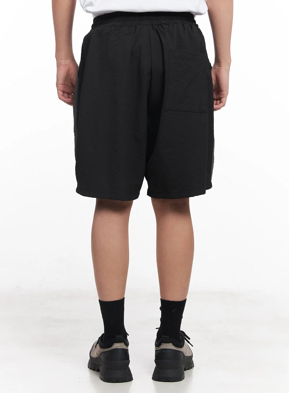 Men's Two-Tone Wide-Leg Shorts IY520 - Image 5