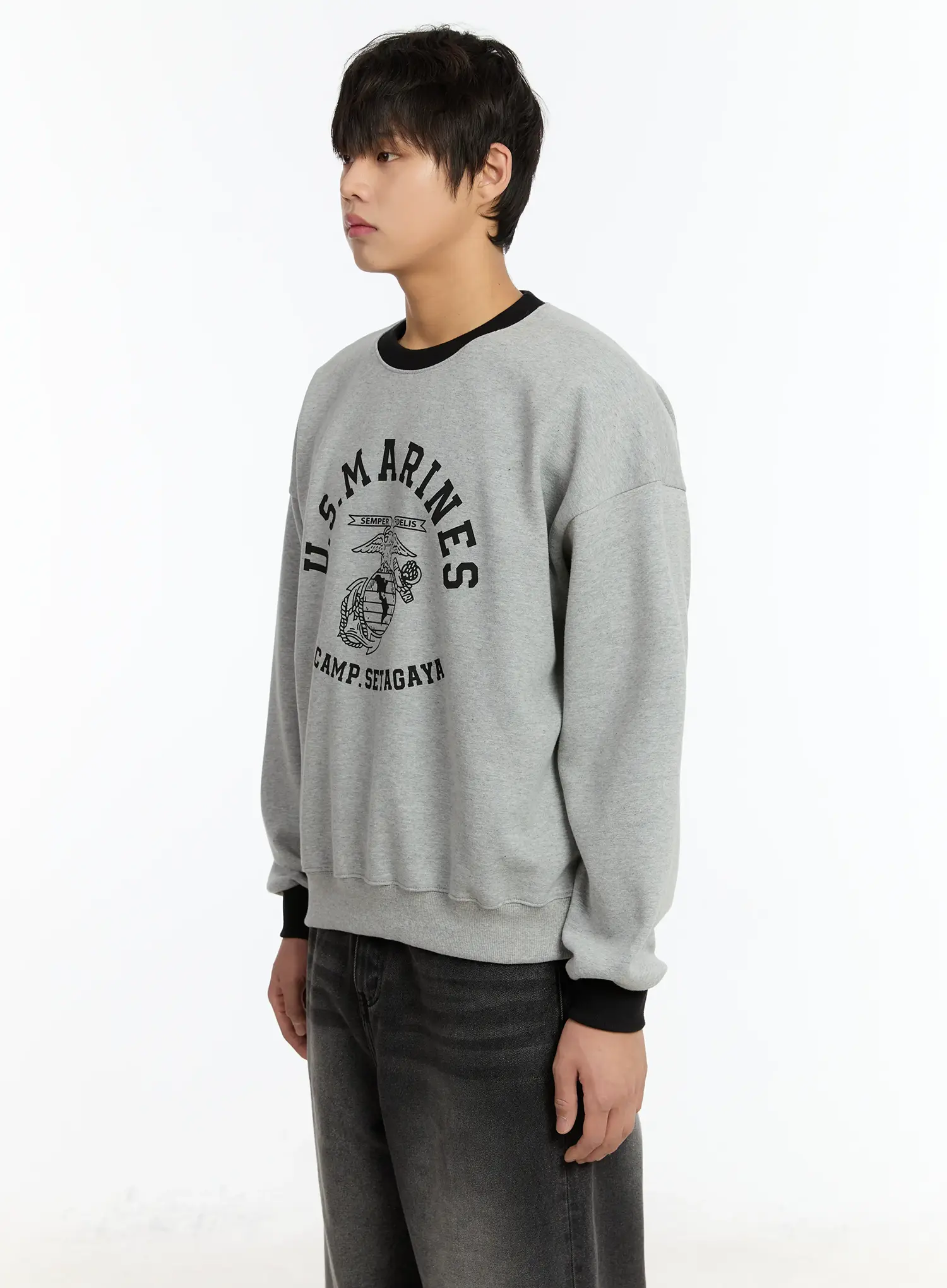 Men's Two-Toned Graphic Sweatshirt IM502 - Image 4
