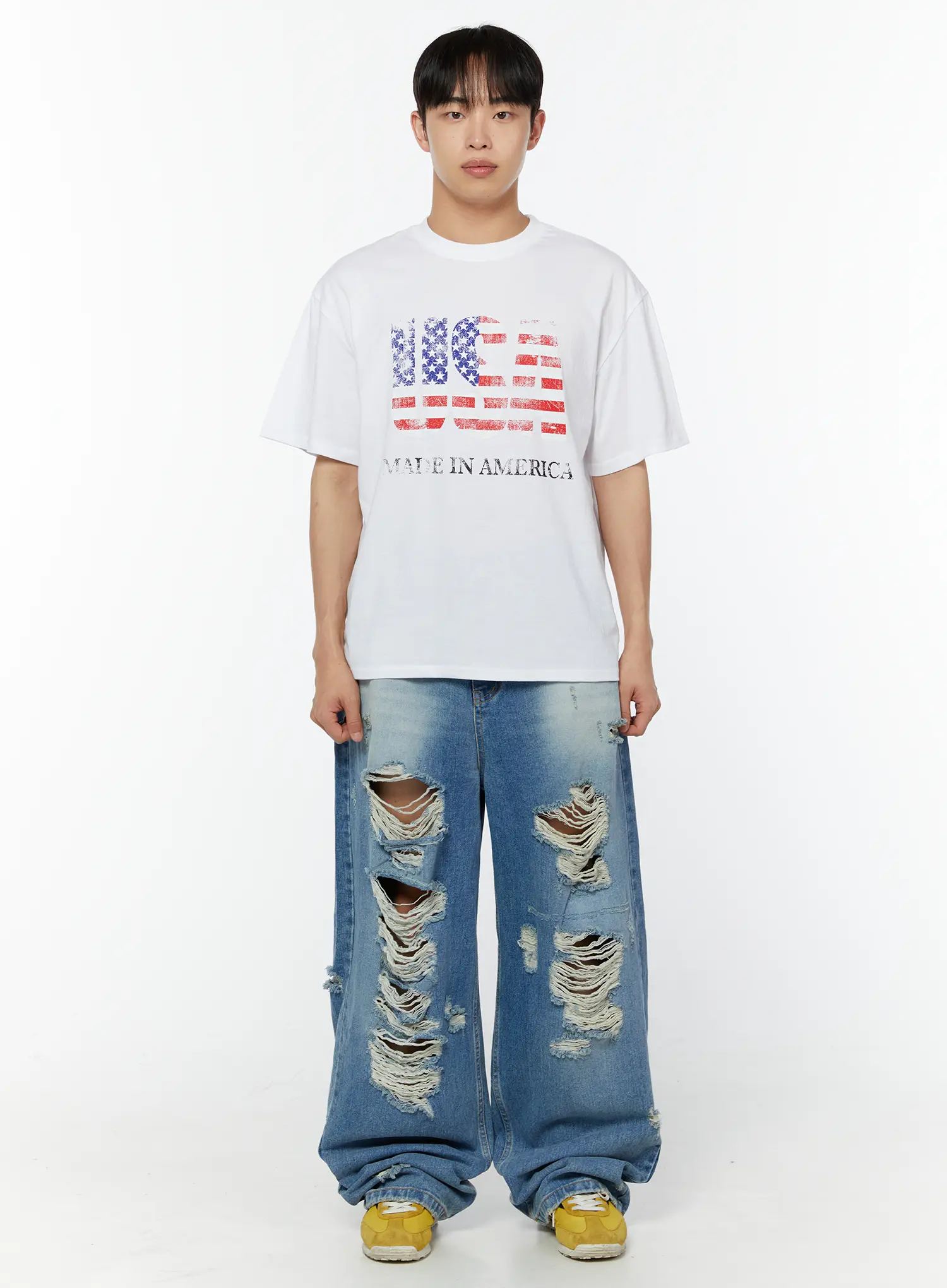 Men's US Flag Graphic Tee IU516 - Image 3