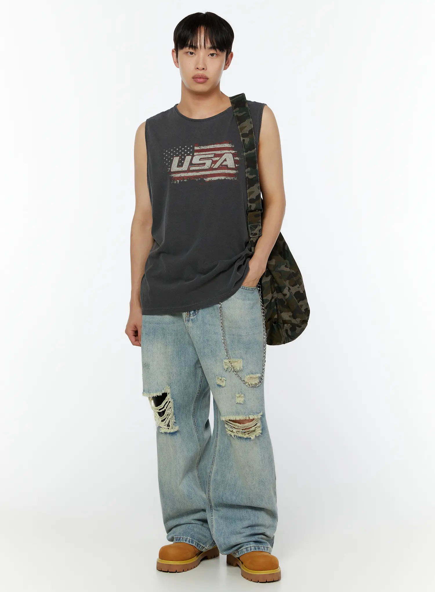 Men's USA Graphic Sleeveless Top IU515