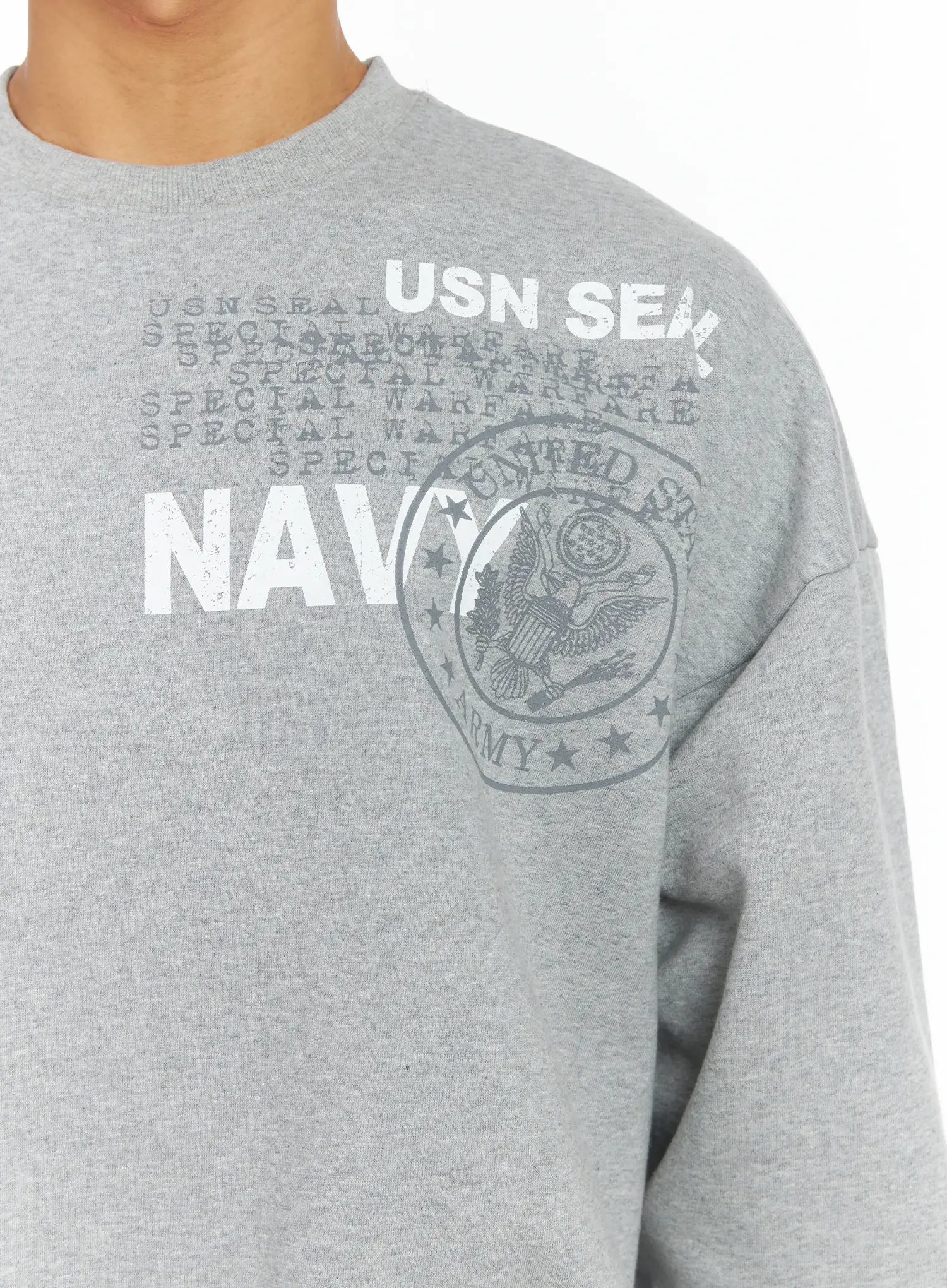 Men's USN Fleece Sweatshirt IJ514 - Image 9