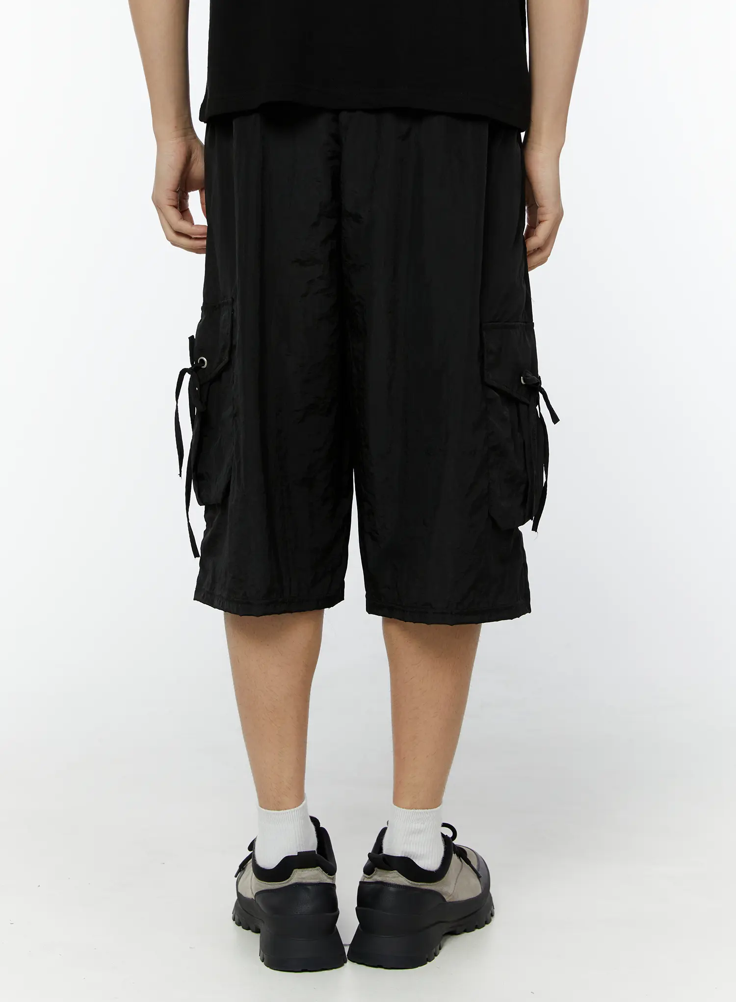 Men's Utility Cargo Bermuda Pants (Black) IU508 - Image 7