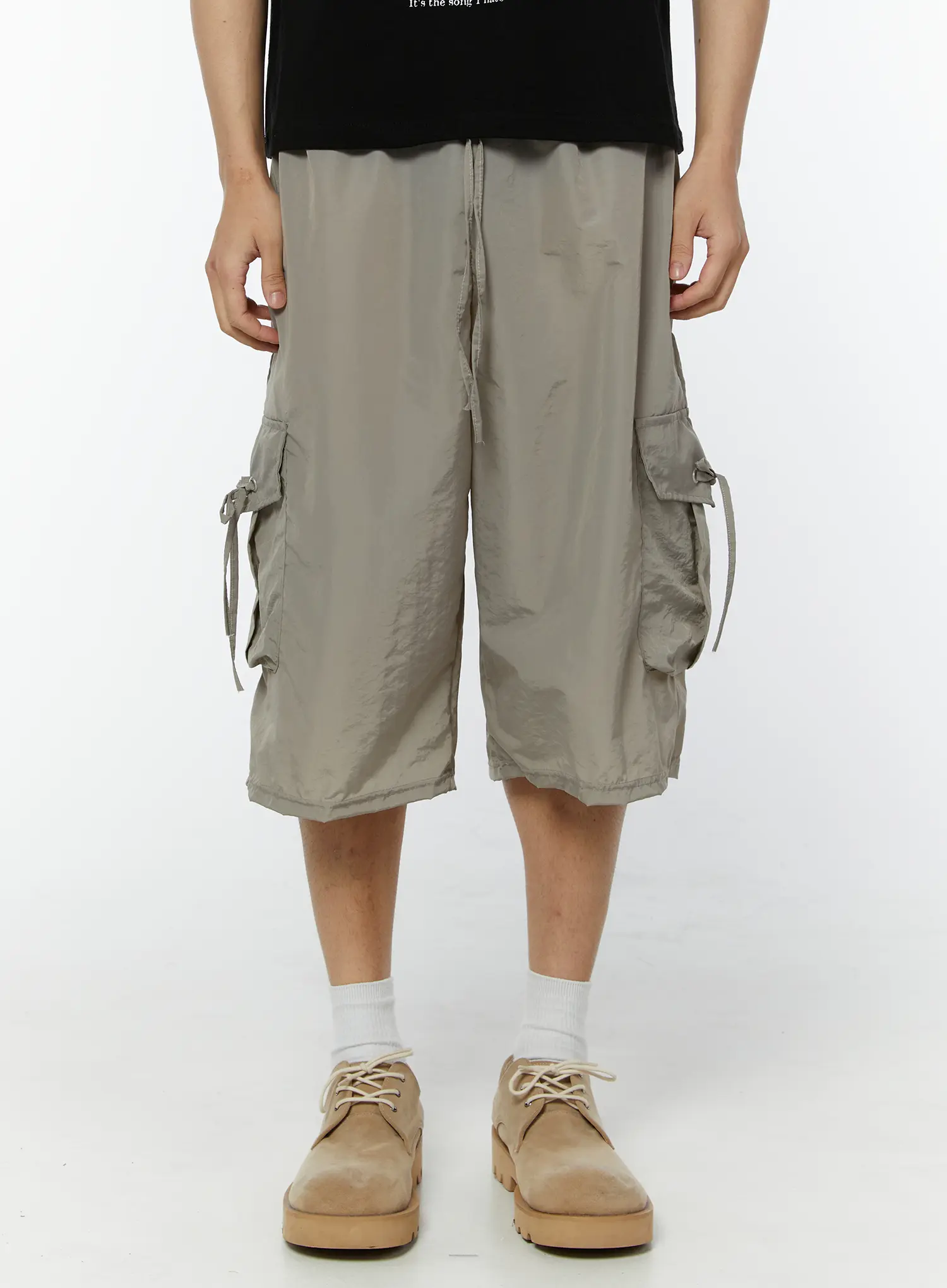 Men's Utility Cargo Bermuda Pants (Gray) IU508 - Image 4